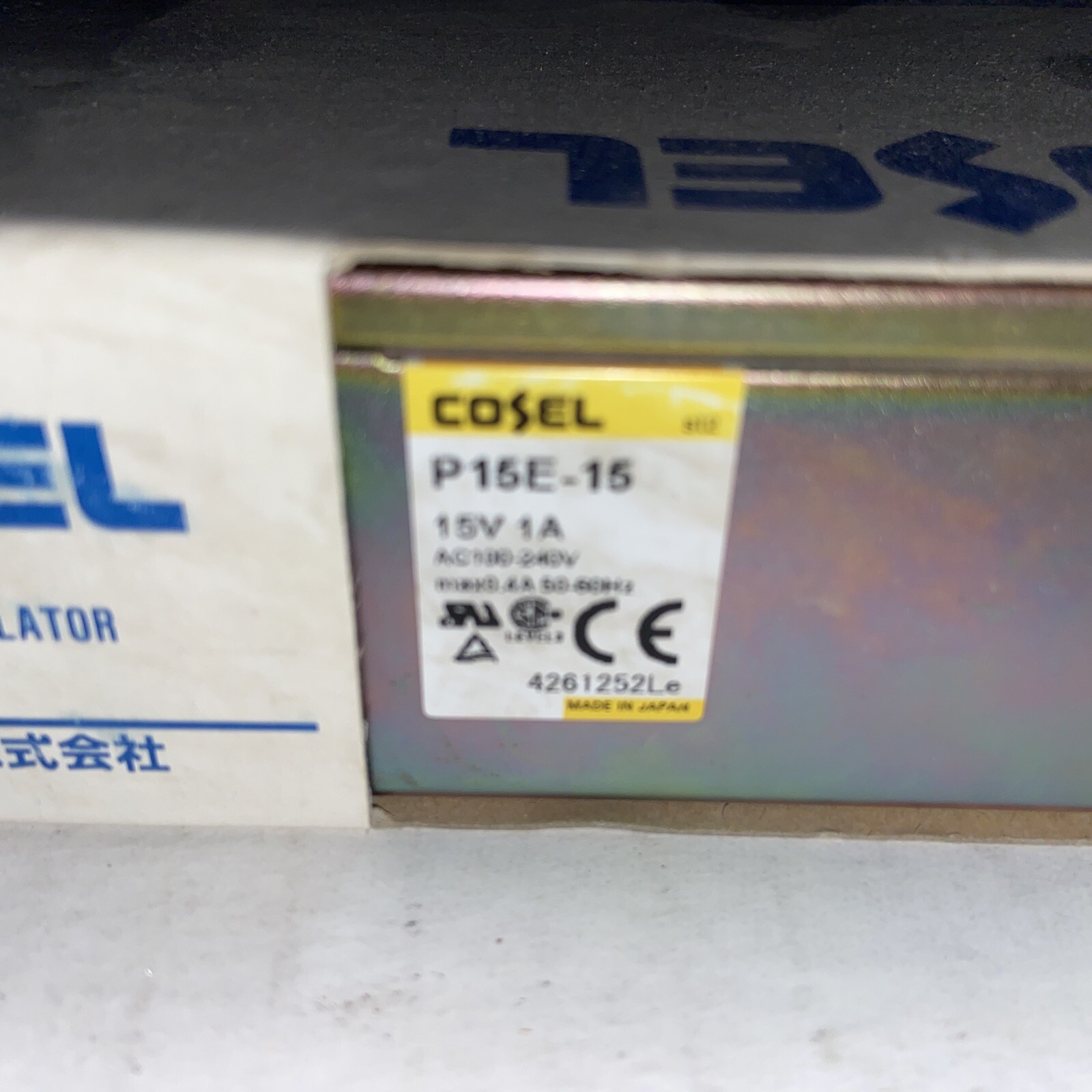 Cosel P15E -15 power supply 15V 1 A AC100-240V max 0.4A 50-60 Hz Japan New