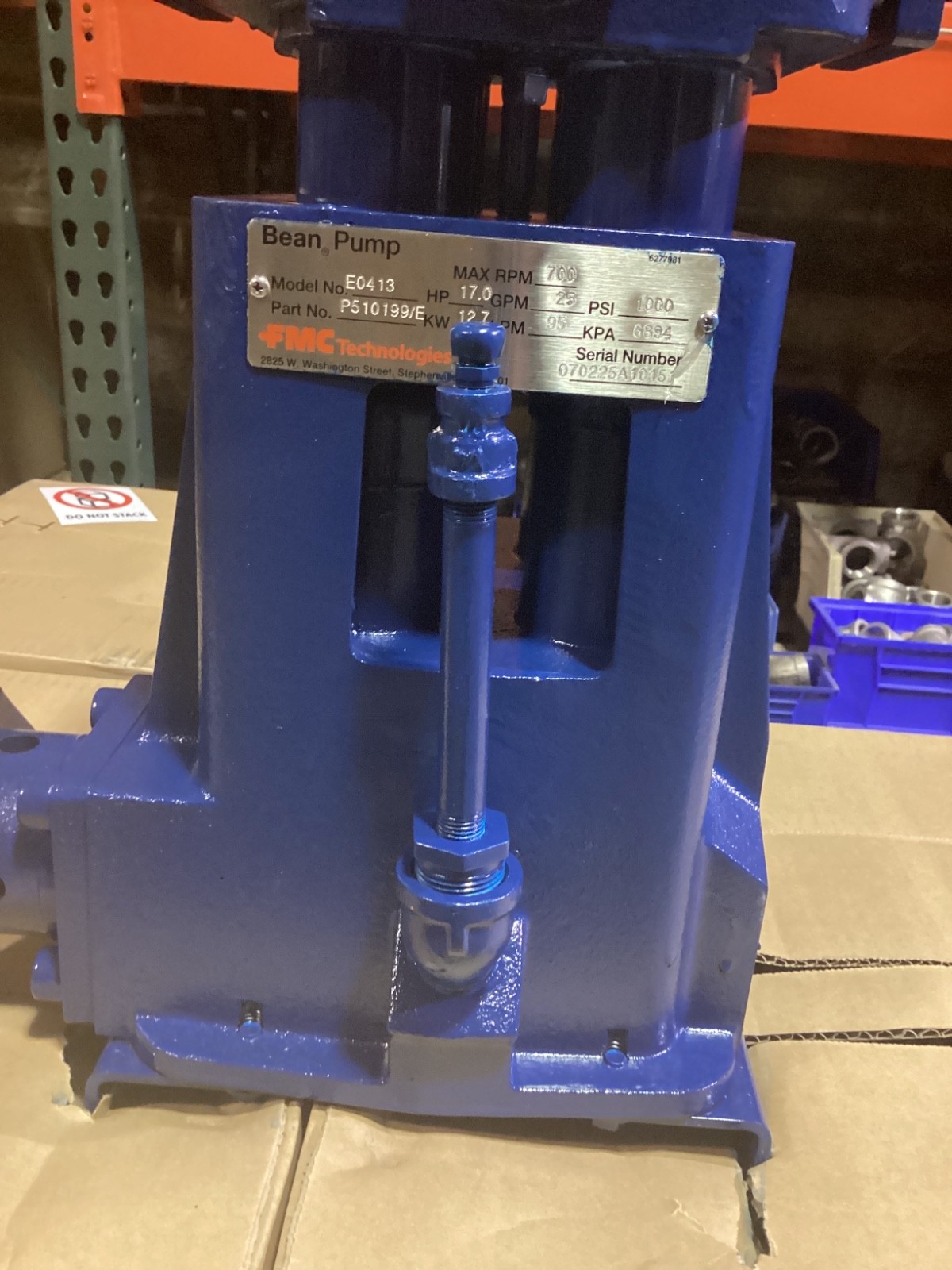 FMC Bean Pump E0413 P/N P510199/E