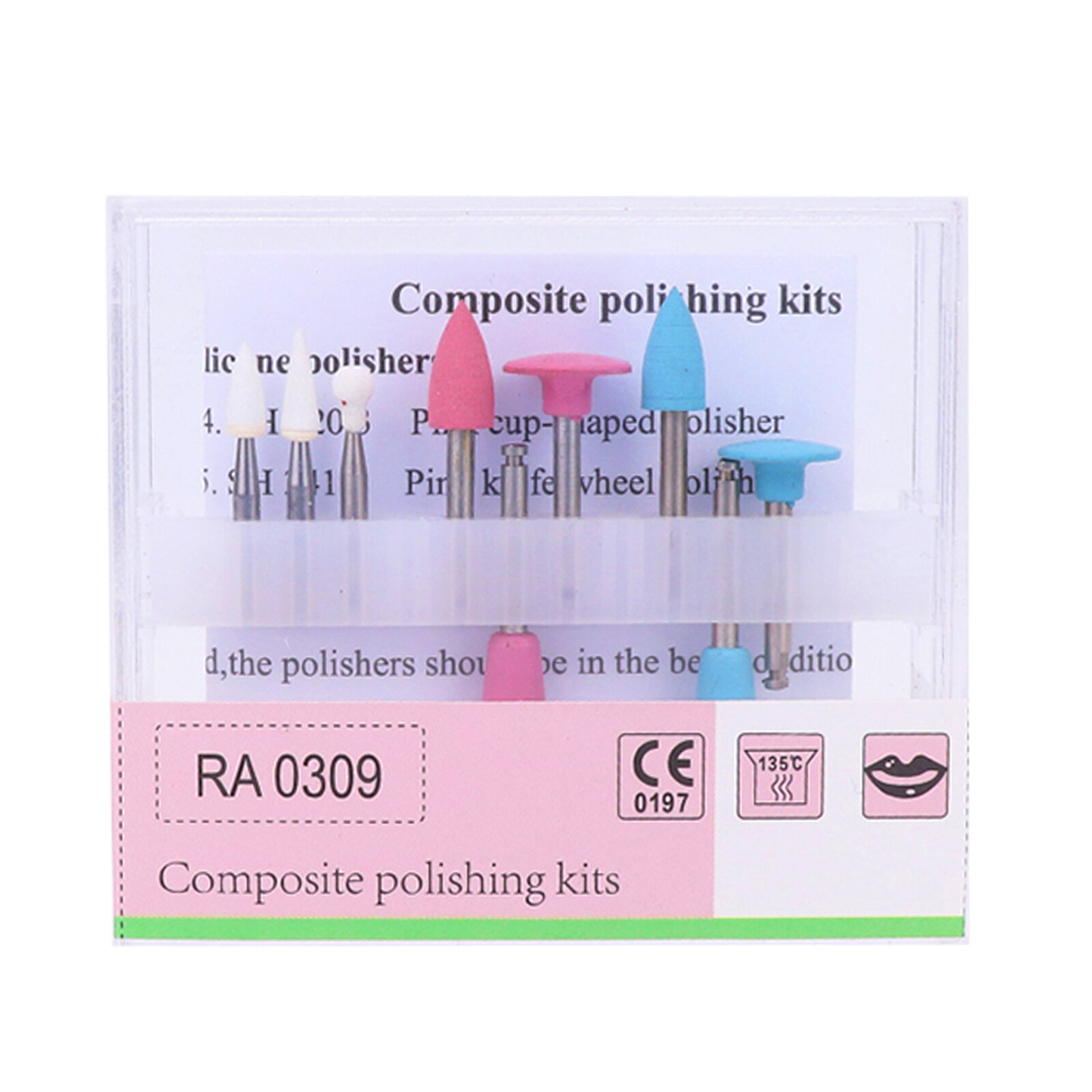 Dental Diamond Burs Cups Composite Polishing Kit Ceramics RA HP FG Shank Type