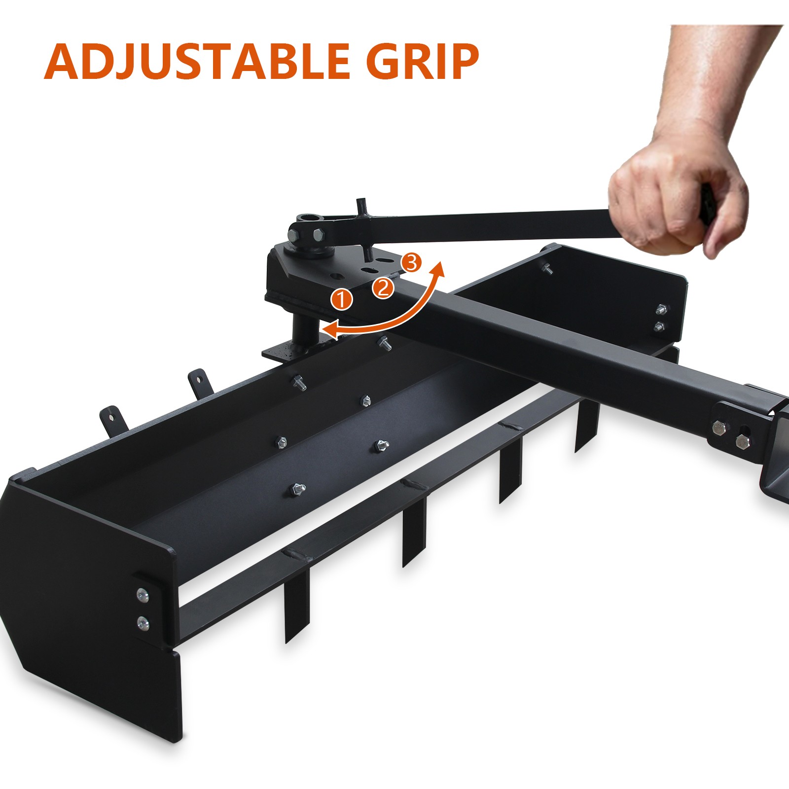 42″ Tow Behind Box Scraper Box Blade Hitch Tow Lawn Tractor for ATV UTV Grader