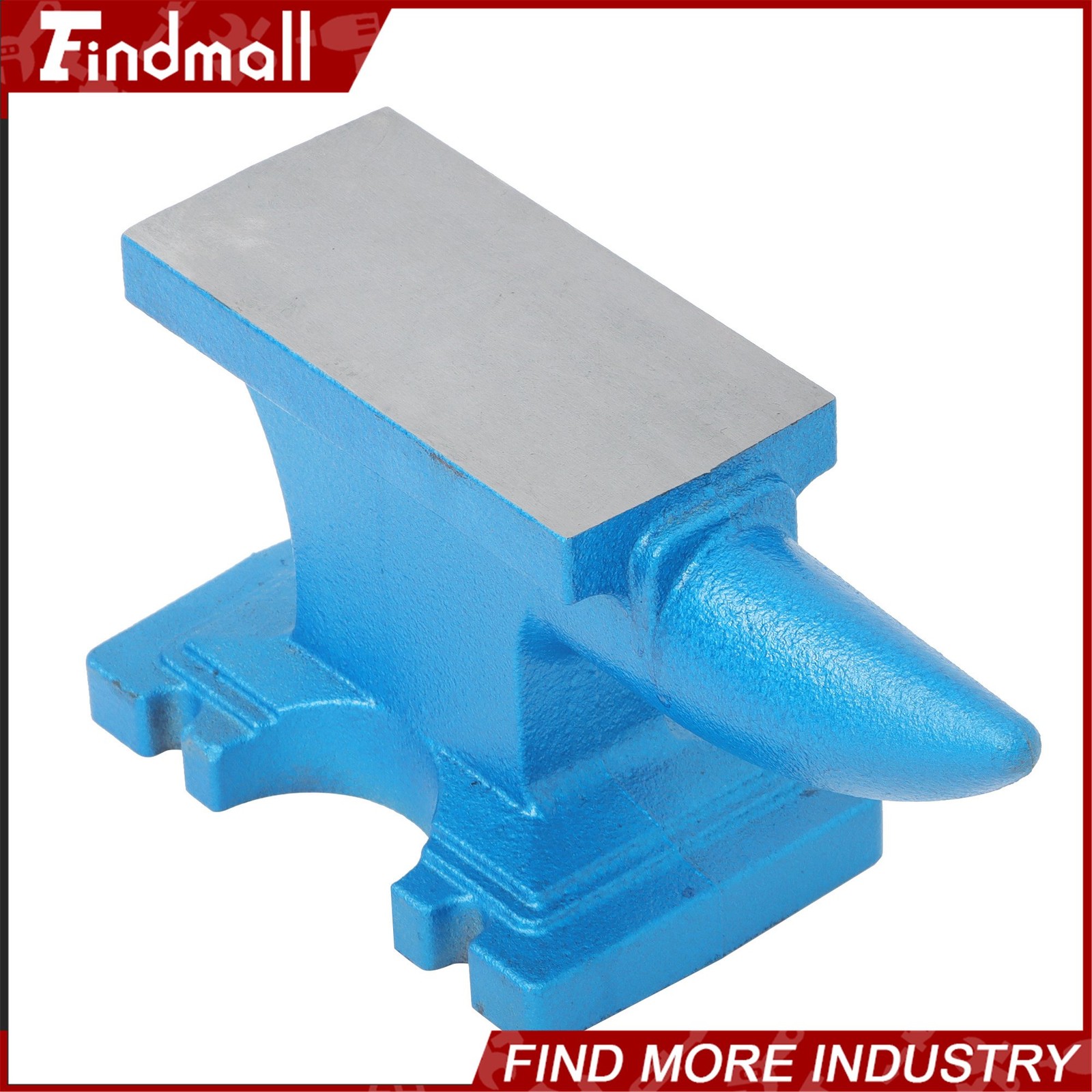 Findmall 24Lbs Cast Iron Anvil Blacksmith Anvil Hard Round Horn Forging Tool