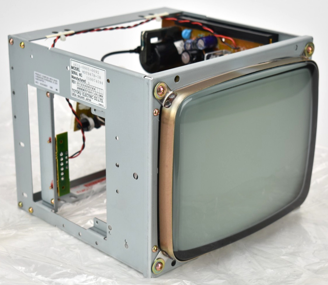 Toshiba Totoku MDT947B-1B 9″ Mono CRT CNC Display Monitor FANUC A61L-0001-0092
