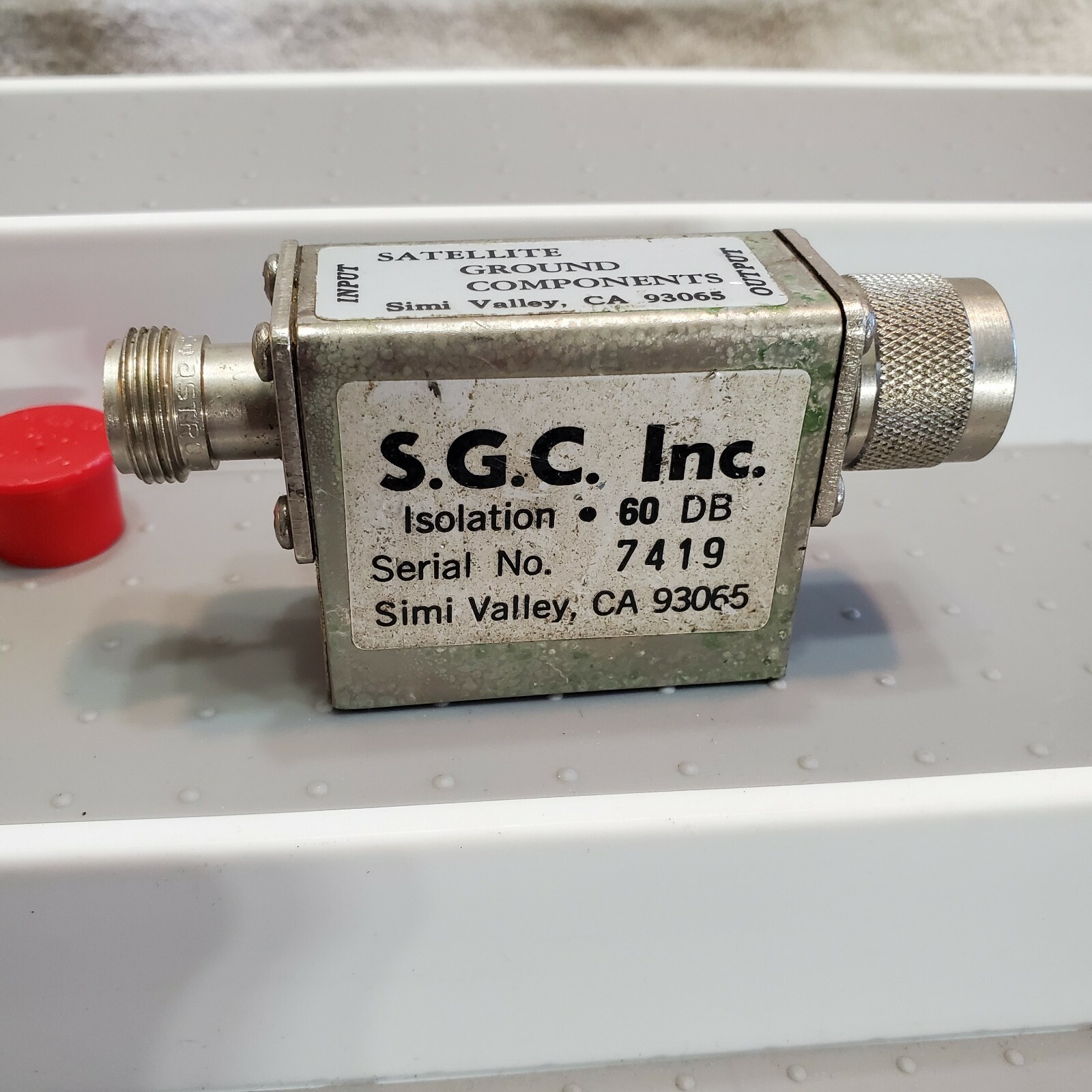Vintage Satellite Ground Components RF Isolator 60 db SGC Inc 7419 Astrolab