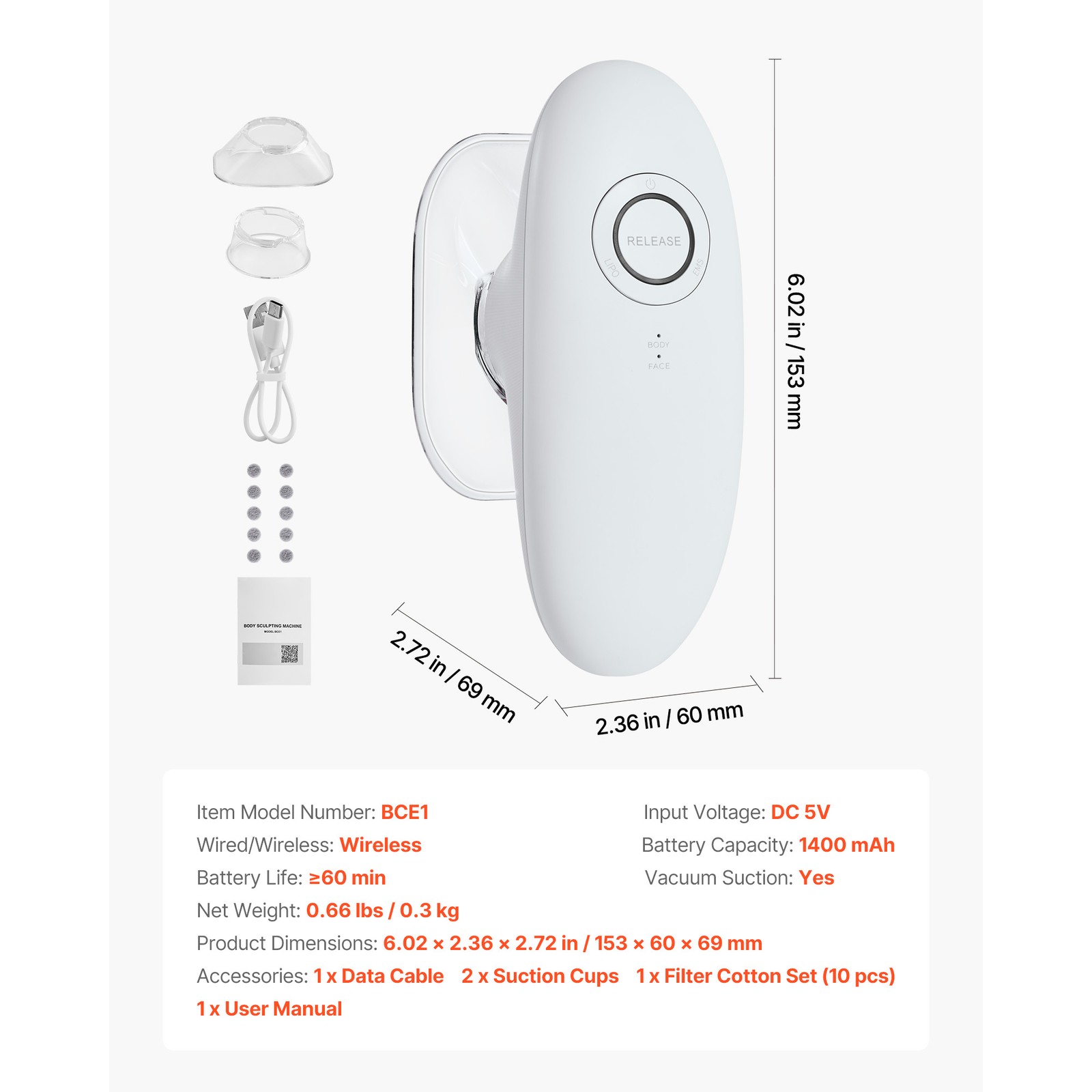 Uimoso 3-in-1 Electric Body Contouring Device with Adjustable Modes