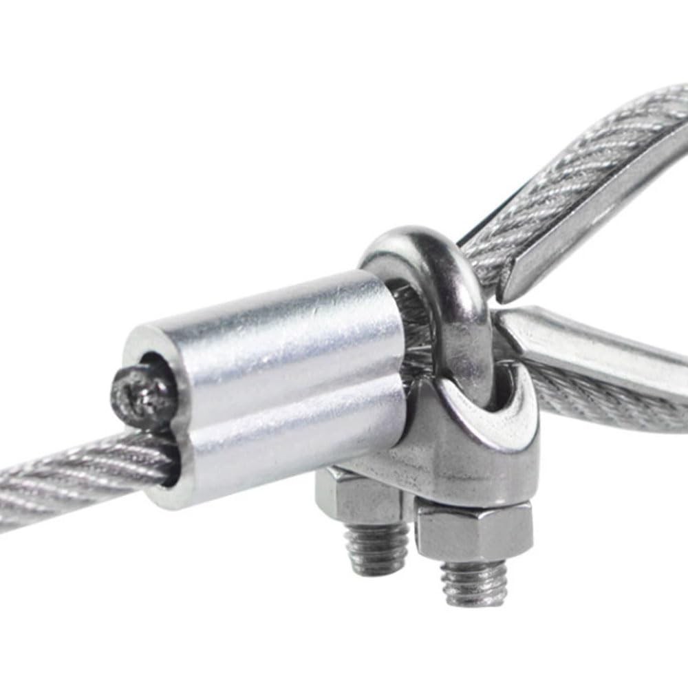 Zangboer 200Pcs 1/16″ Aluminum Crimping Loop Sleeve Cable Ferrules