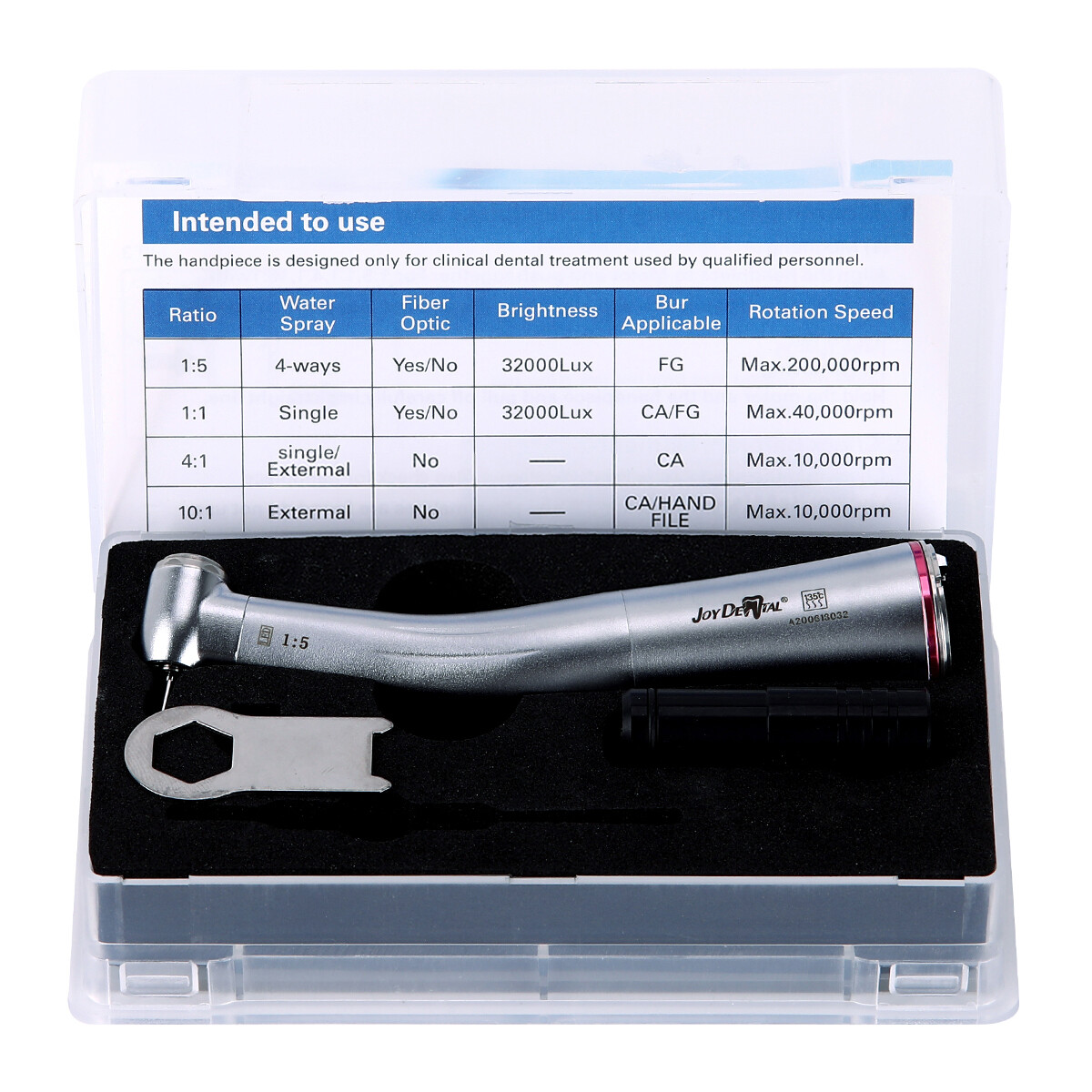 Dental Surgical 1:5 Electric Fiber Optic Contra Angle Push Button Handpiece