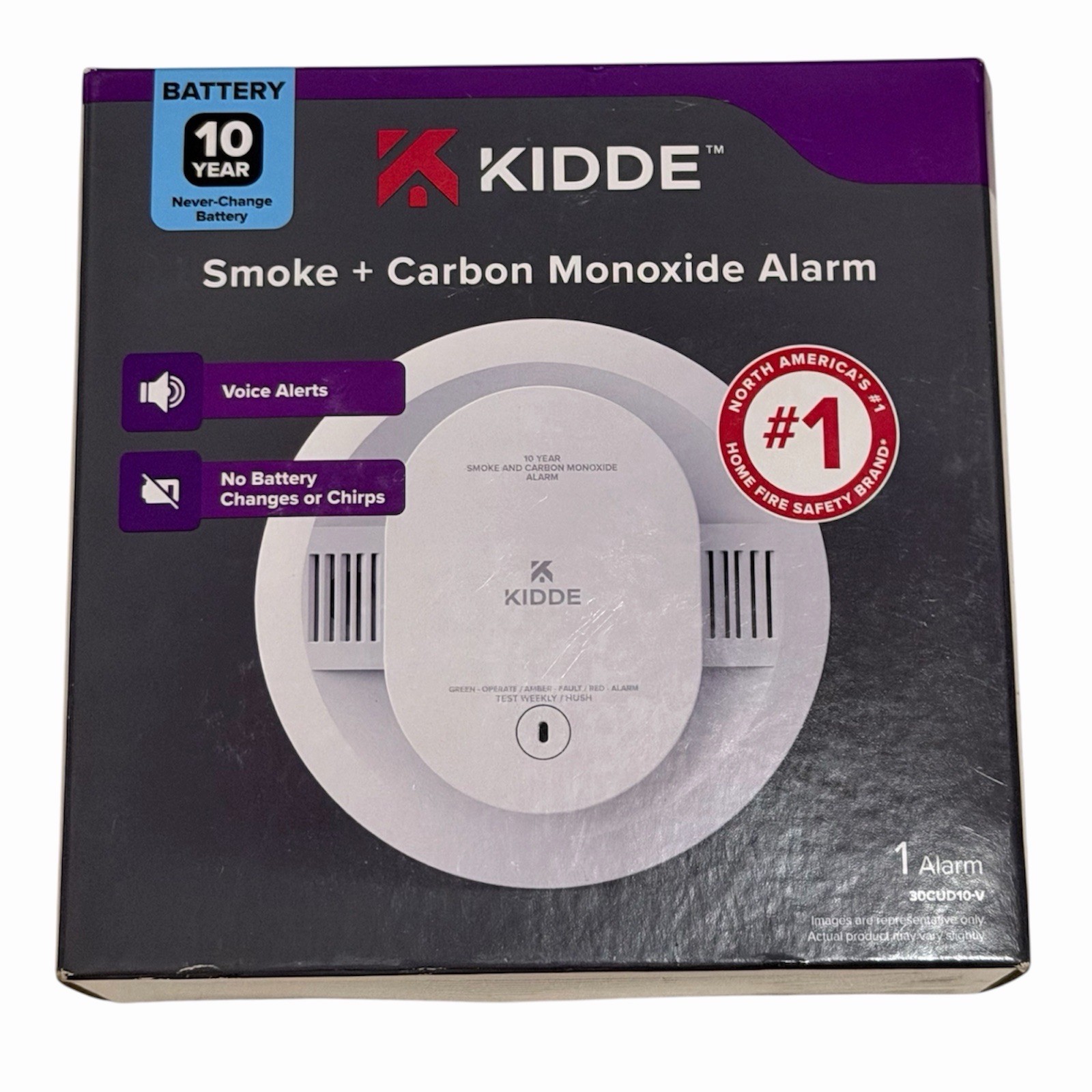 Kidde Detect 30CUD10-V Smoke + Carbon Monoxide Alarm – 10Yr Battery Voice
