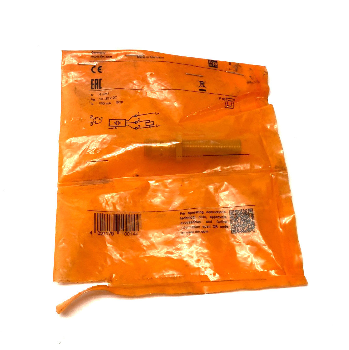 Ifm IFK3004BAPKG/US-104 Inductive Sensor Oil/Coolant Proof 4mm Range IF5957