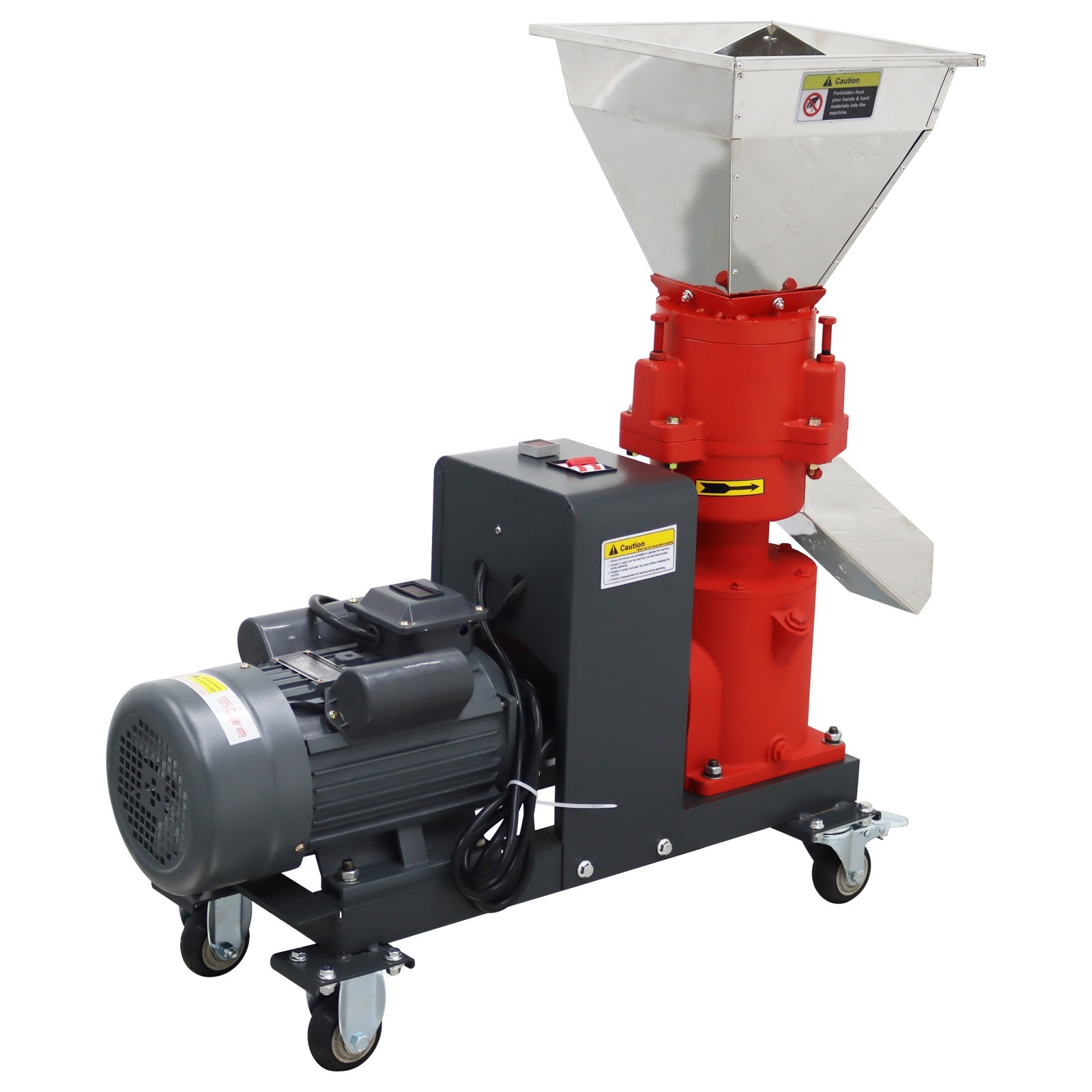 2.5mm Feed Pellet Mill Machine Feed Granulator 3 Head Press Roller 150KG/h 220V
