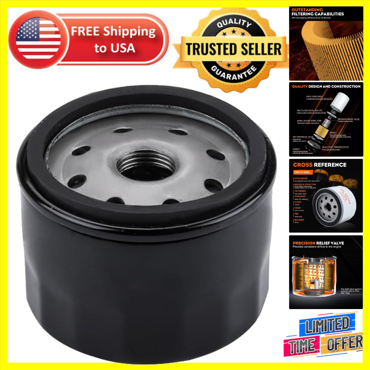 Vehicle-Specific AM125424 Oil Filter for John Deere Tractors – Easy Installation
