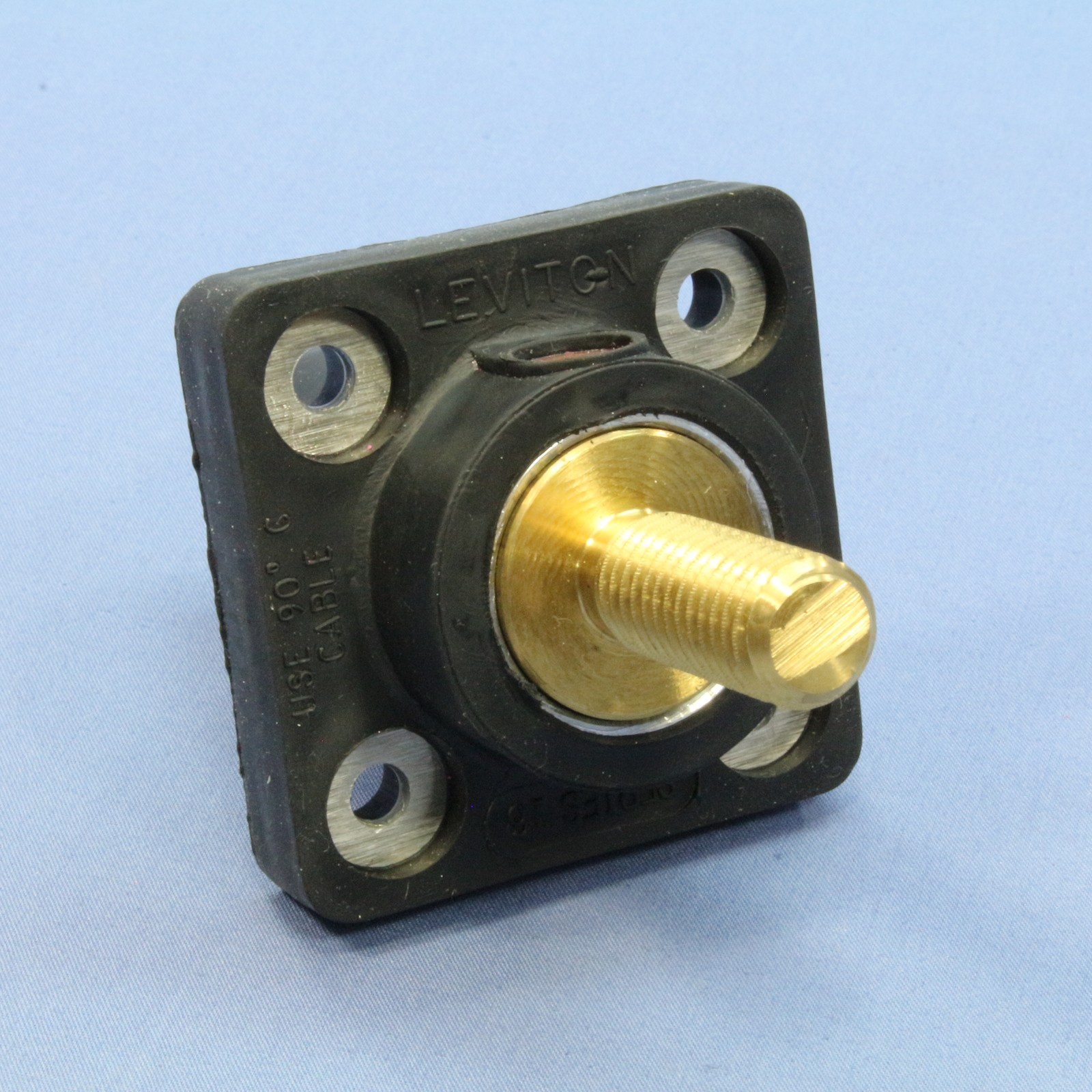 Leviton 16R24-12E Black 400A Female Threaded Cam Plug Panel Receptacle 16 Series