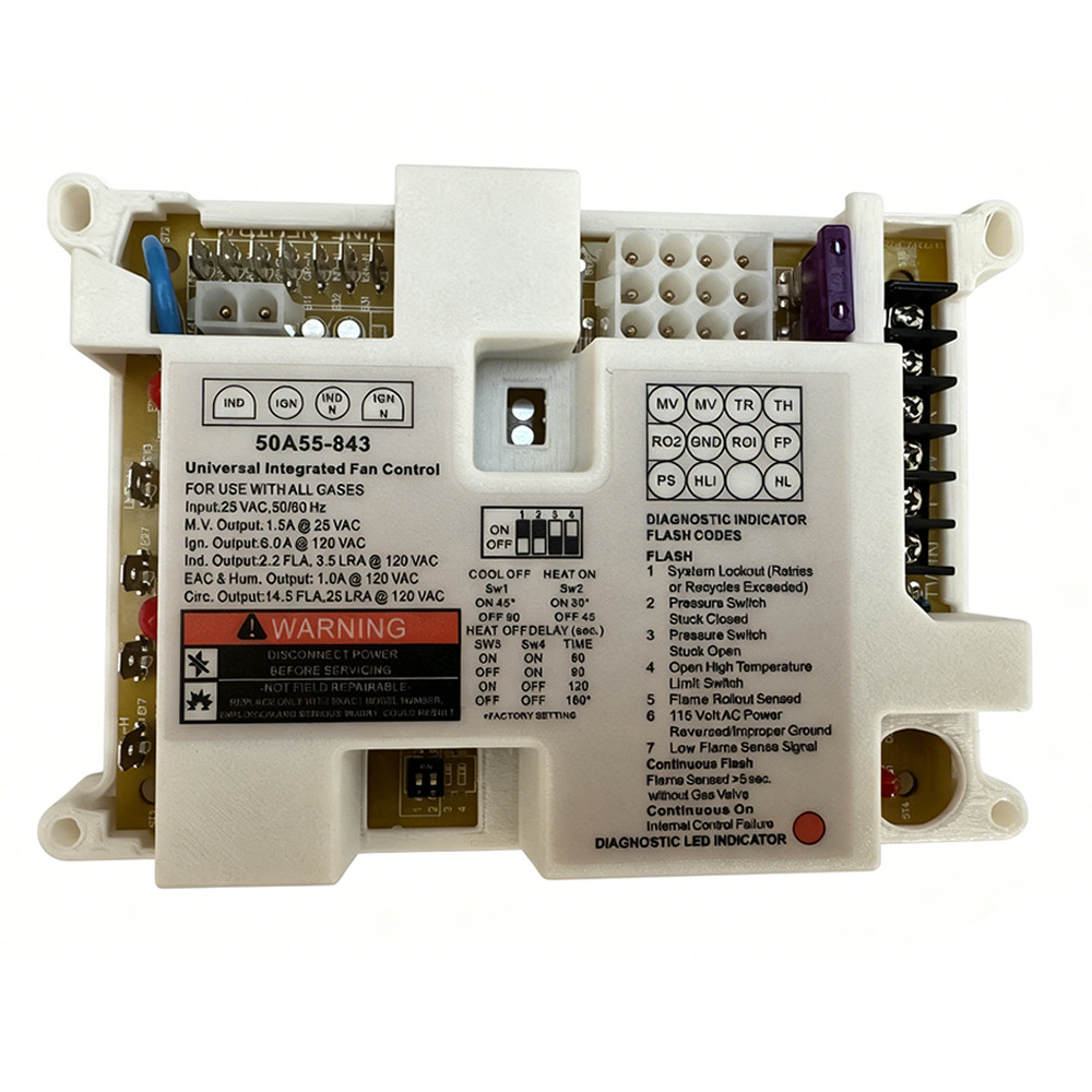 50A55-843 Integrated Furnace Control Board For White Rodgers 50A50 50A55 Series