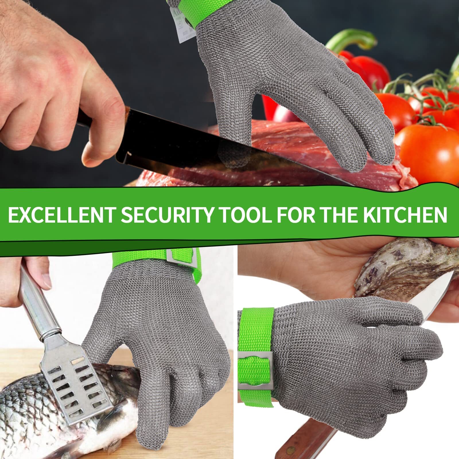 Level 9 Cut Resistant Kitchen Glovefood Grademachine Washablestainless Stell Wir