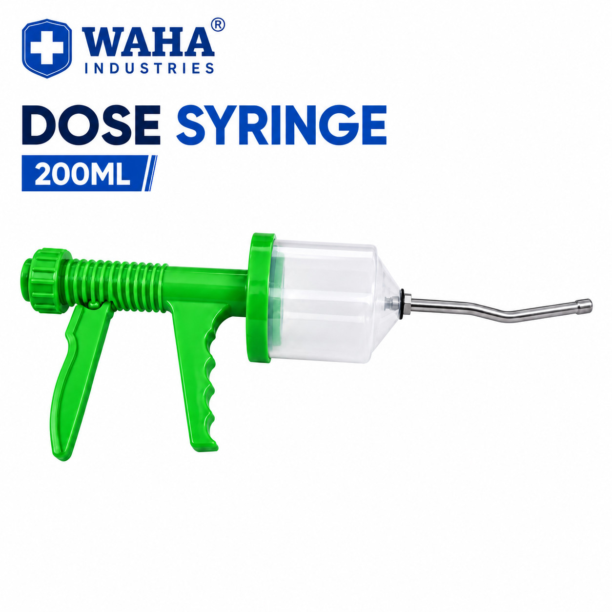 200 ML Dose Syringe Pistol Grip Large Stainless Steel Nozzle (Drench) Veterinary