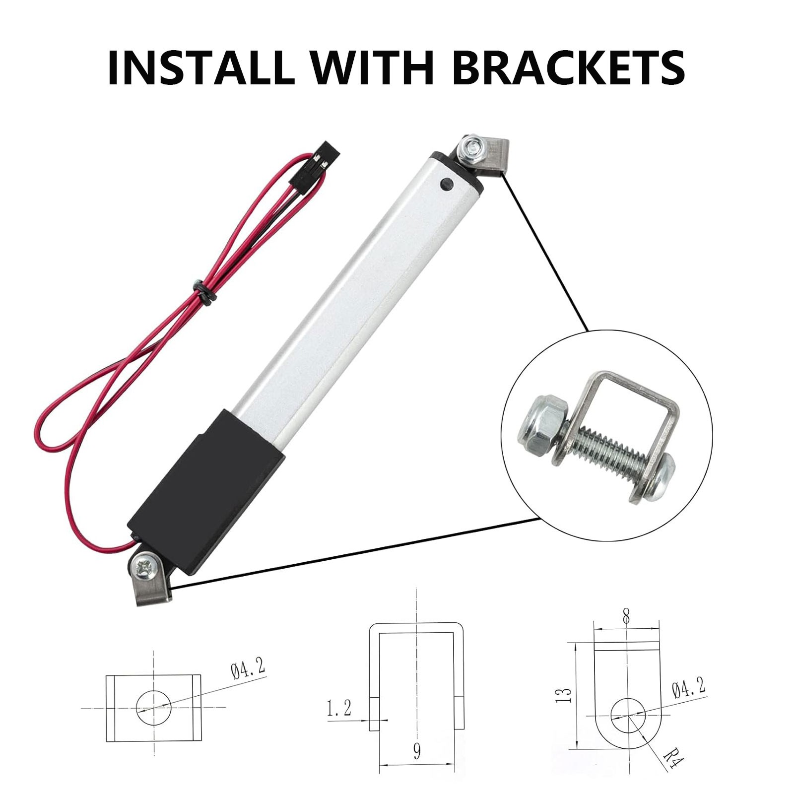 1.18″ 2″ 3″ 4 inch Mini Mirco 12V Electric Linear Actuator Stroke Fast upto 6″/s