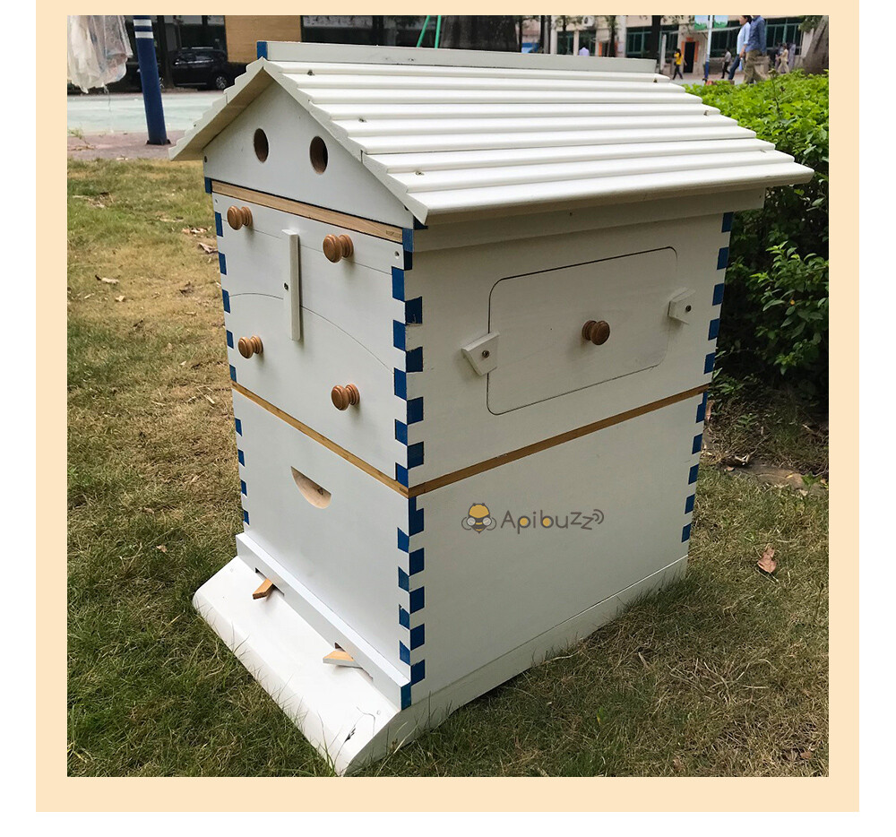 7x Upgraded Auto Honey Beehive Bee hive Frames + Auto Bee House + Hive Stand