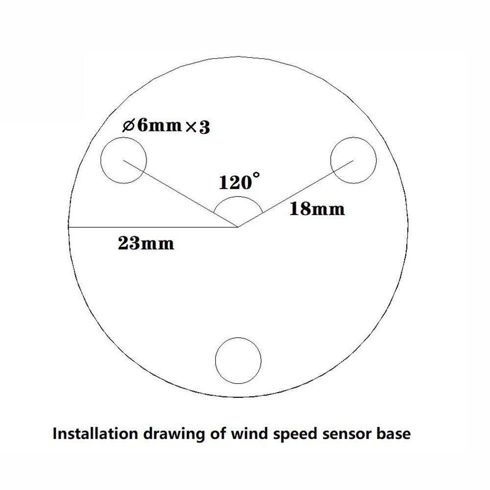 Tower Crane Anemometer Self-Generating Wind Speed Sensor Analog Display 0-20m/s