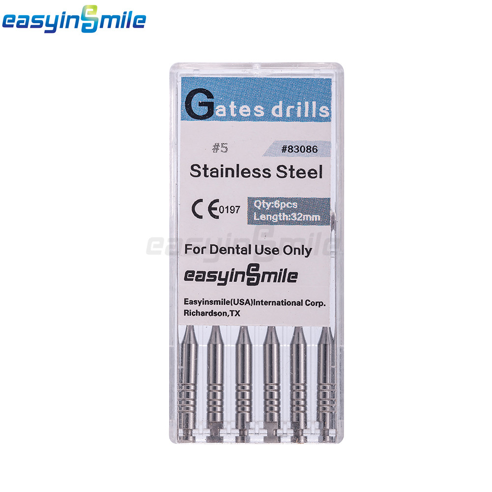 6 Pcs Dental Glidden Gates Drill Endodontic Files Root Canal Reamers Spiral burs
