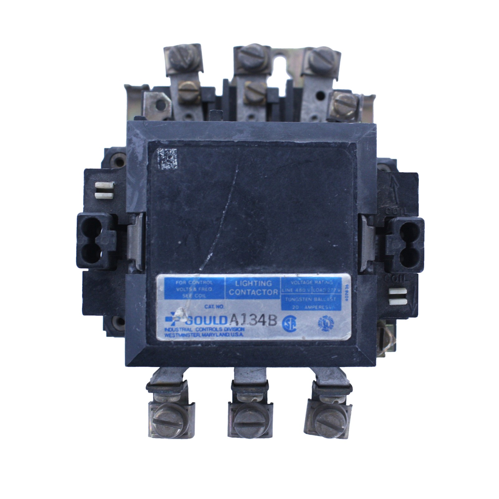 GOULD A134B 277/480V 20 AMP LIGHTING CONTACTOR, STARTER