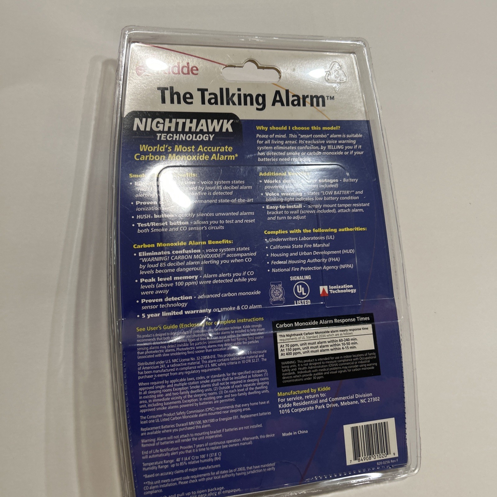 Kidde ‎KN-COSM-B The Talking Alarm Smoke, Fire & Carbon Monoxide Detector New!