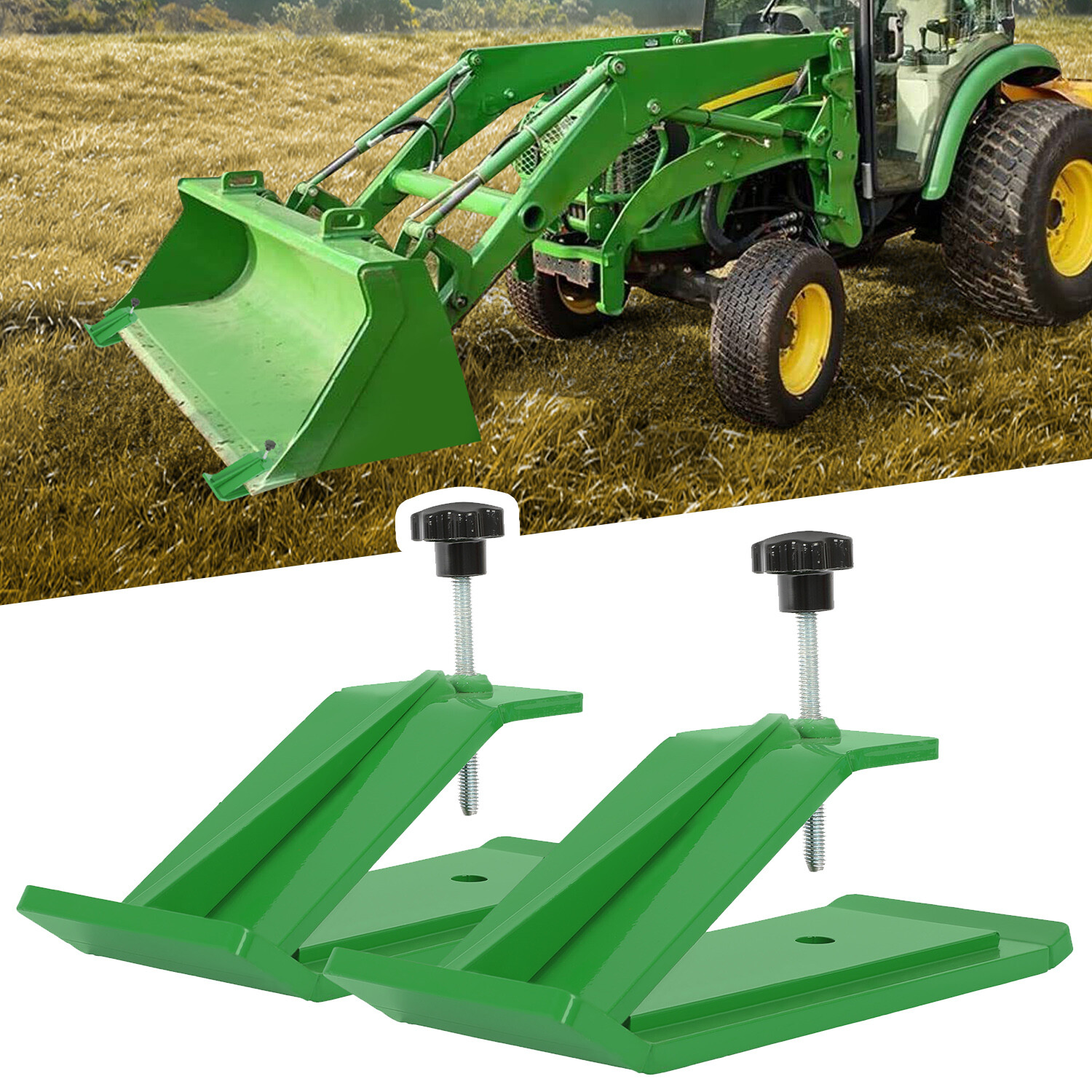 2pcs Tractor Bucket Protector Ski Edge Tamer Skid Protector Snow Leaf Removal