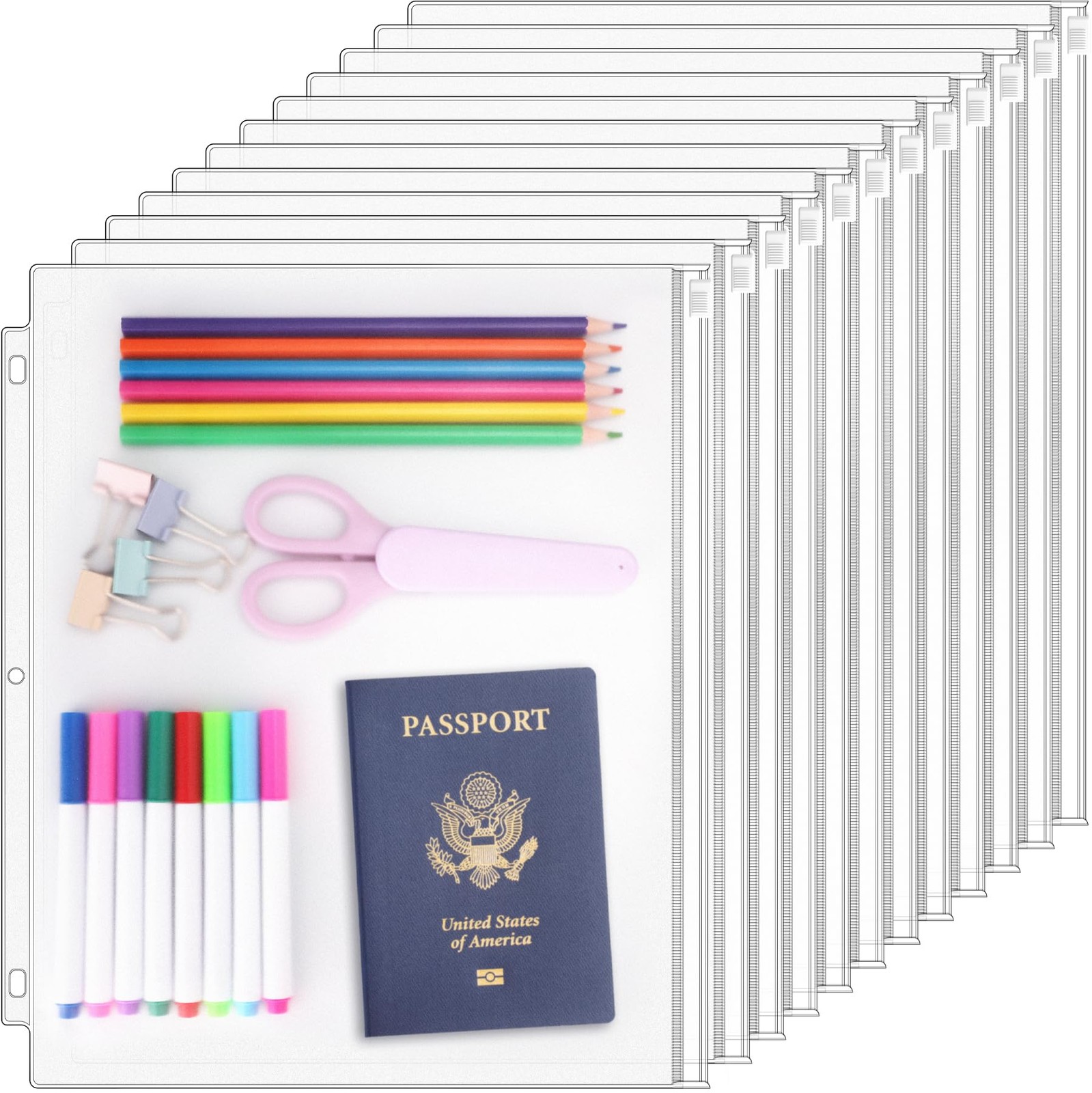 Antner 12 Pack Letter Size – 11.4 x 9.8 inches, Translucent