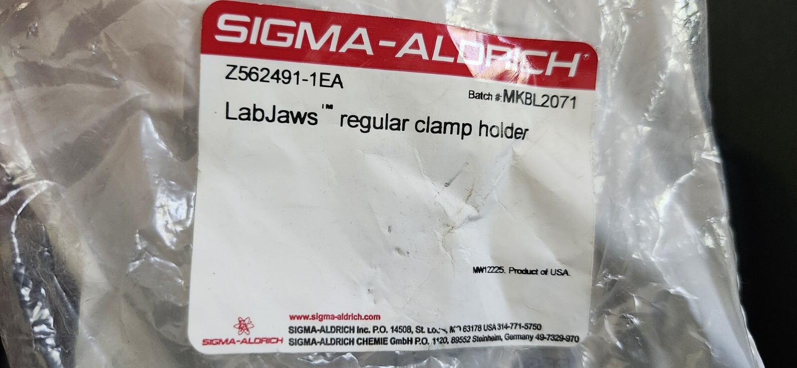 Sigma Aldrich 916065 Lab Jaws Swivel Holder, New