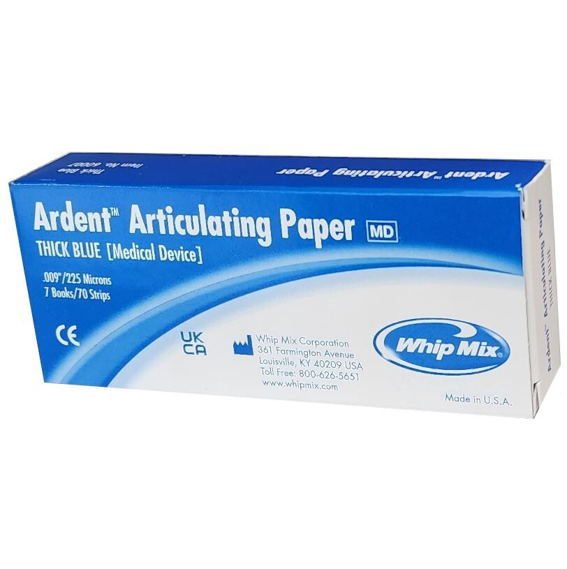 *70-Strips* Whip Mix Ardent Articulating Paper Thick Blue 009″ 60007