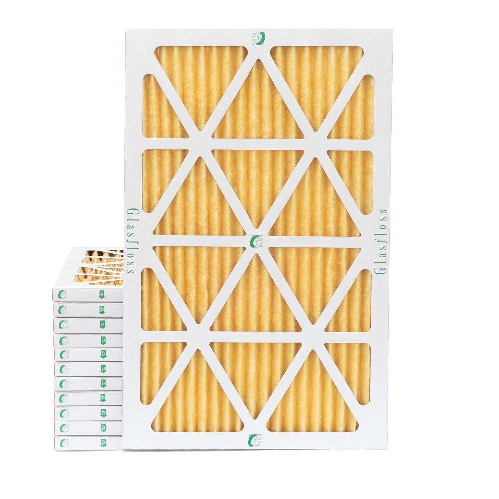 Glasfloss 16x30x1 MERV 11 Pleated Furnace Air Filters. 12 PACK.