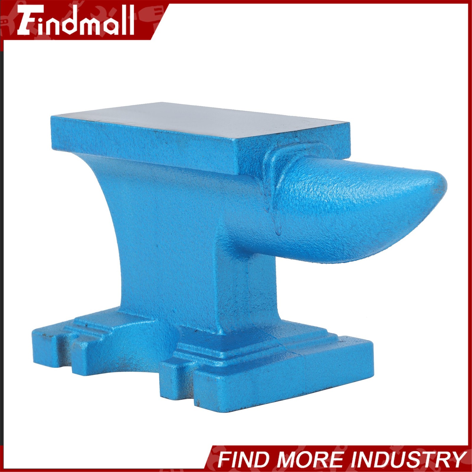 Findmall 24Lbs Cast Iron Anvil Blacksmith Anvil Hard Round Horn Forging Tool