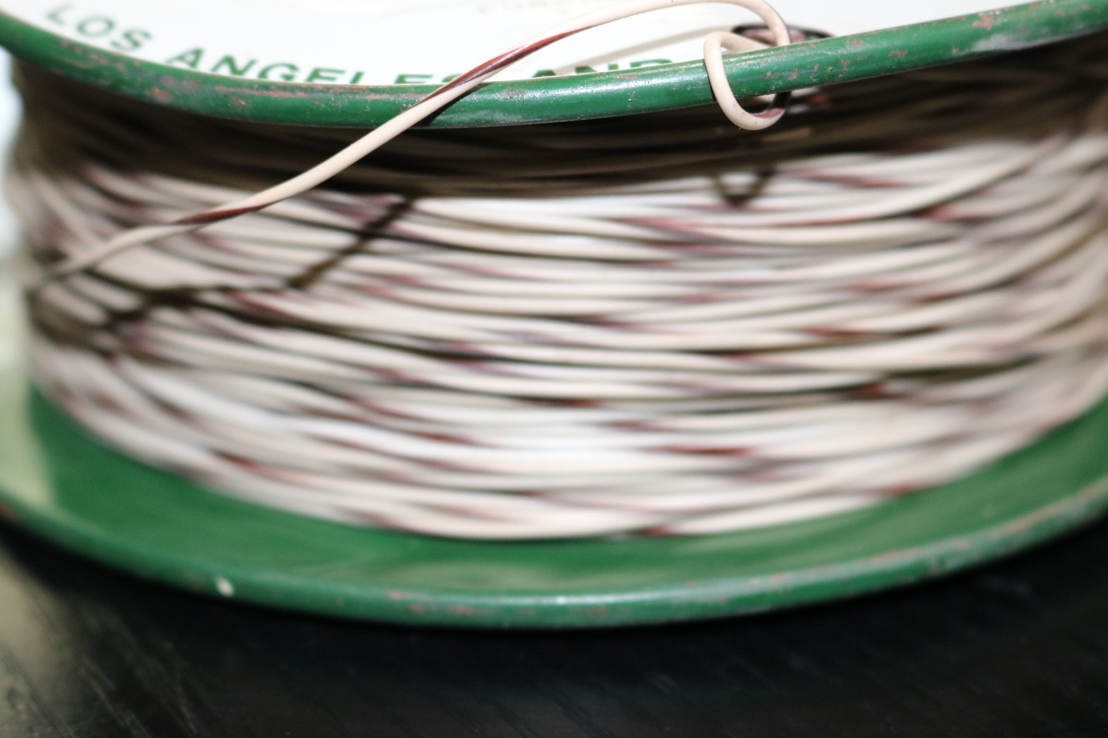 22 AWG 19/34 Strand Vintage Storms Products Brown/White Wire on Metal Reel