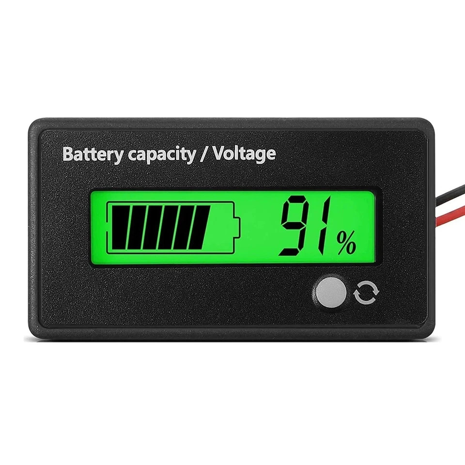 12V 24V 36V 48V Battery Capacity Indicator Golf Cart Voltage Meter with LCD