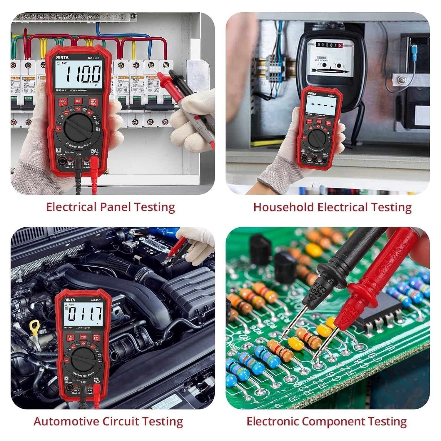 4000 Counts TRMS Digital Multimeter with Auto-Ranging & NCV Live Wire Detection