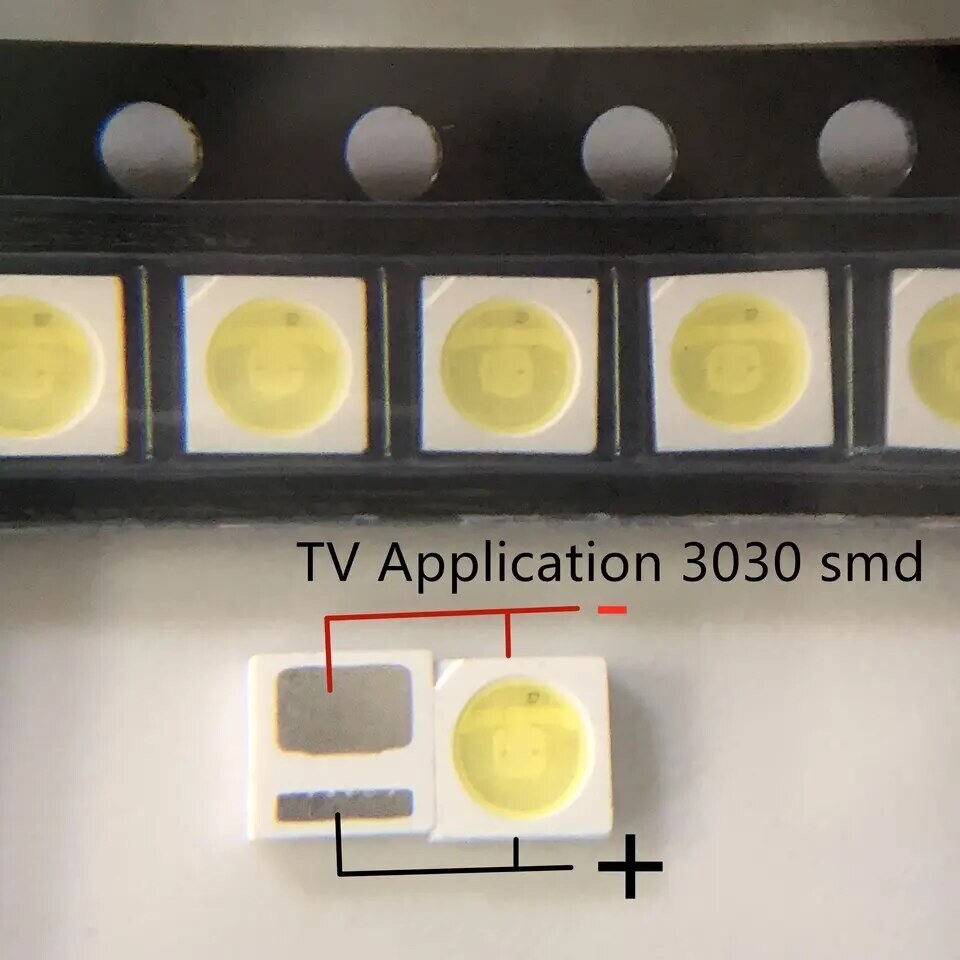 100Pcs 2835 3030 3535 SMD LED Beads 1W 3V Cold White Light For TV LED #C2