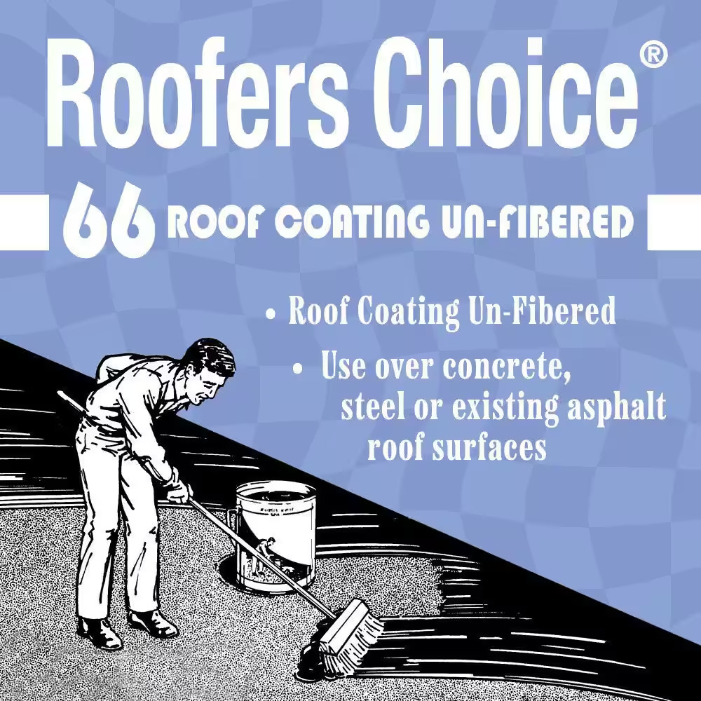 NEW 4.75Gal Unfibered Black Roof Coating Waterproof Seal Long-Lasting Protection