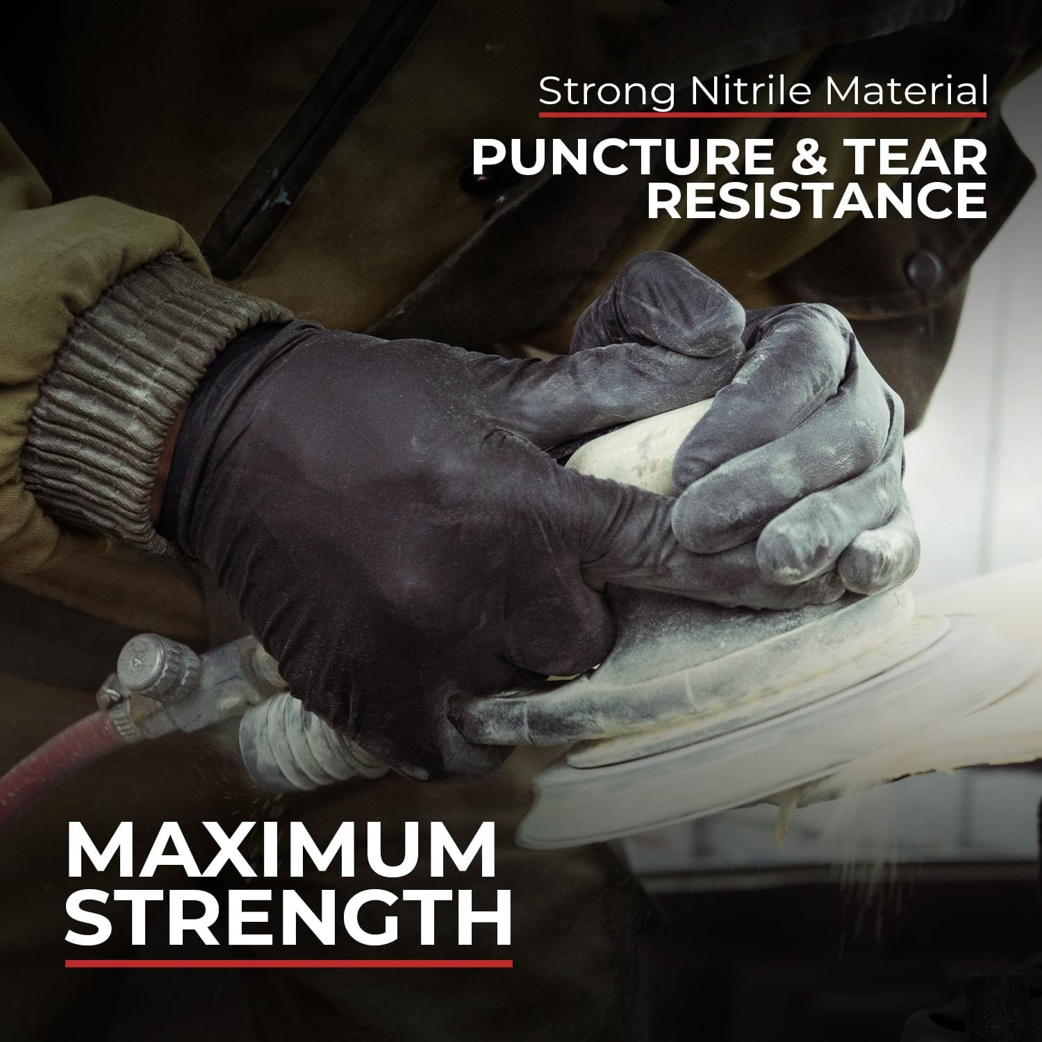 Black Nitrile Gloves Disposable Latex Free & Powder Free, 4 Mil Rubber Glove, Cl