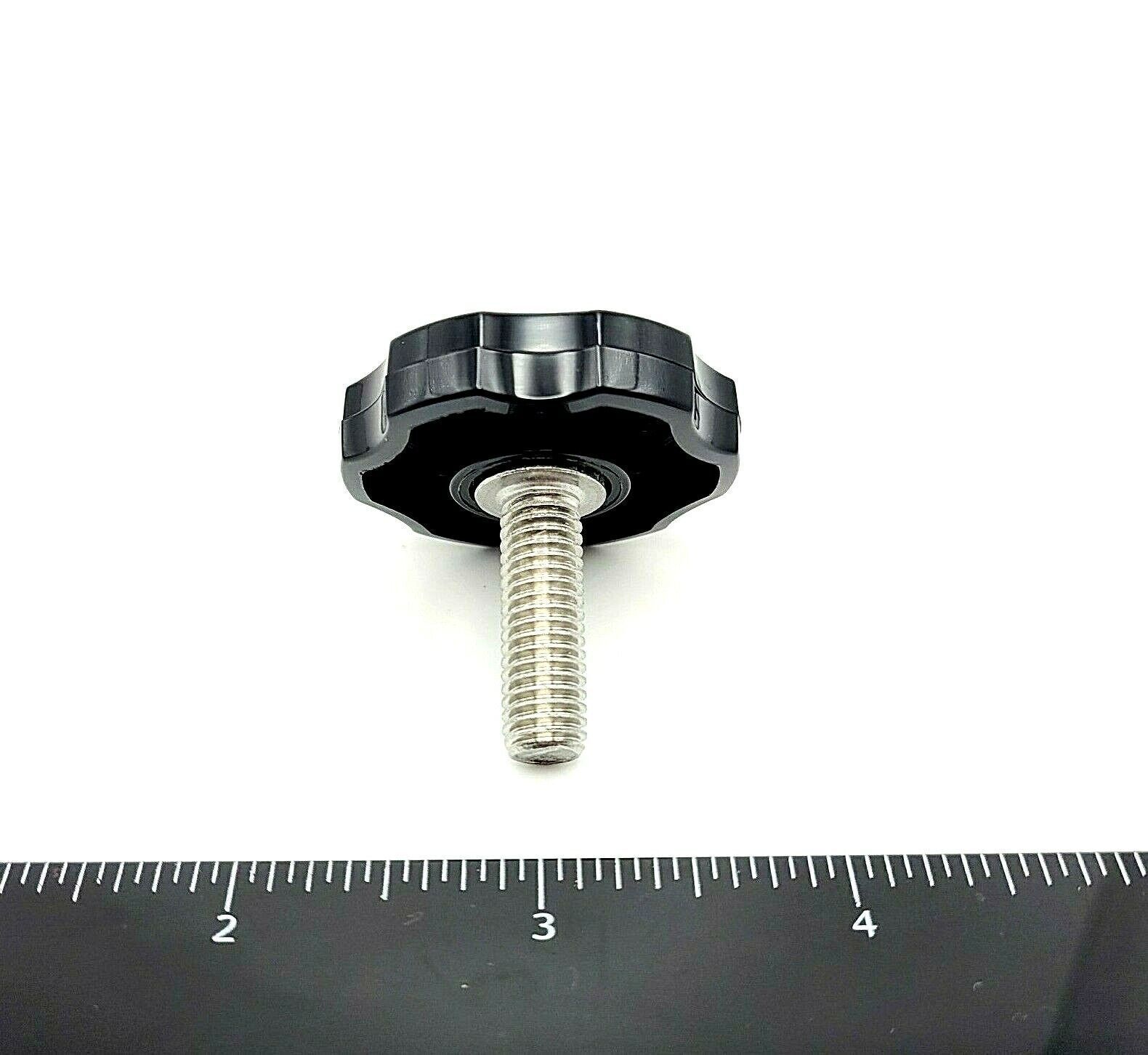 M8 Thumb Screw Bolts 8mm Black Round Fluted Clamping Knob Metric 4 Pack
