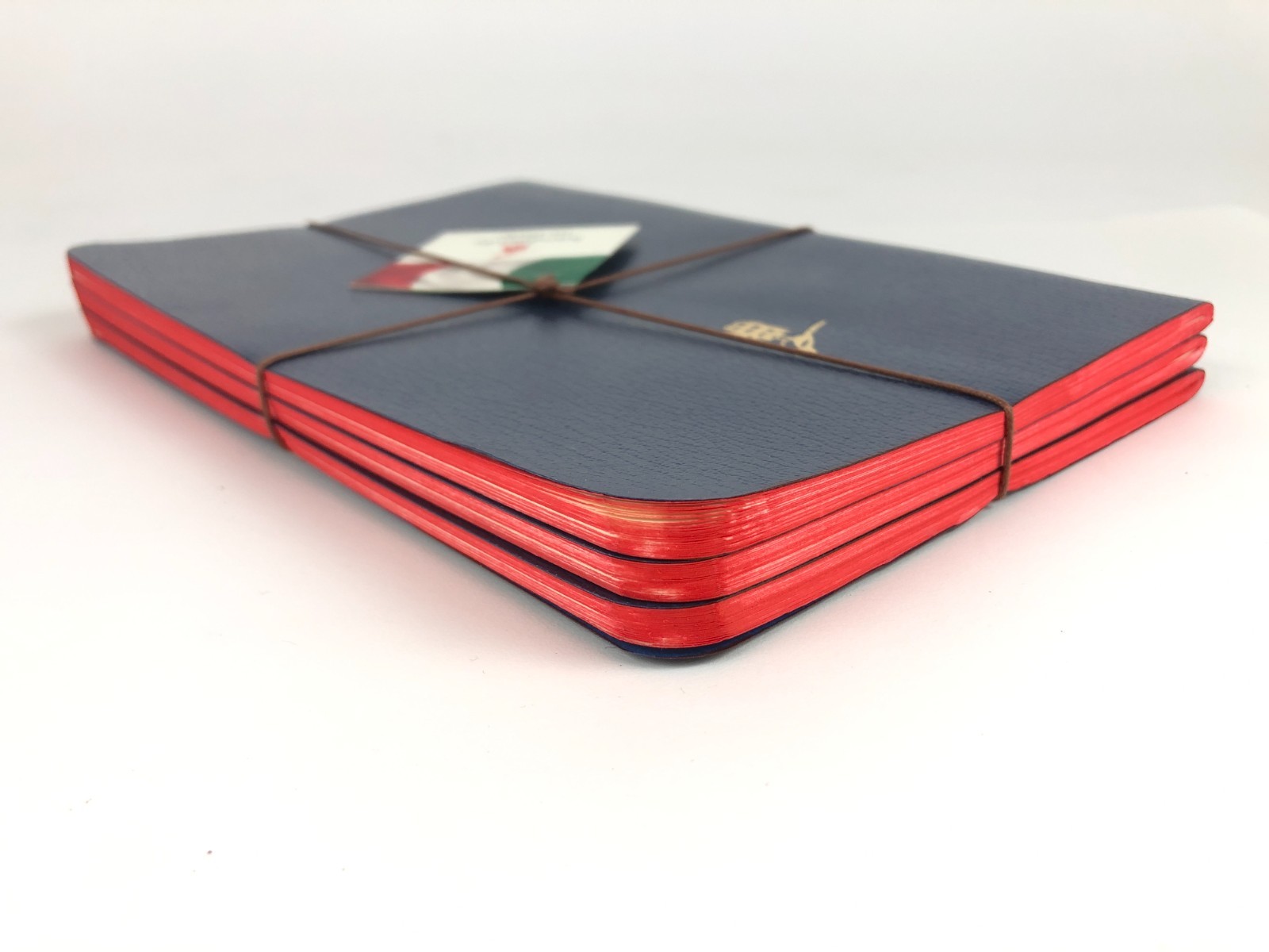 *dark blue* New Set of 3 Bieffe Made in Italy Lined Notebooks Journals softcover