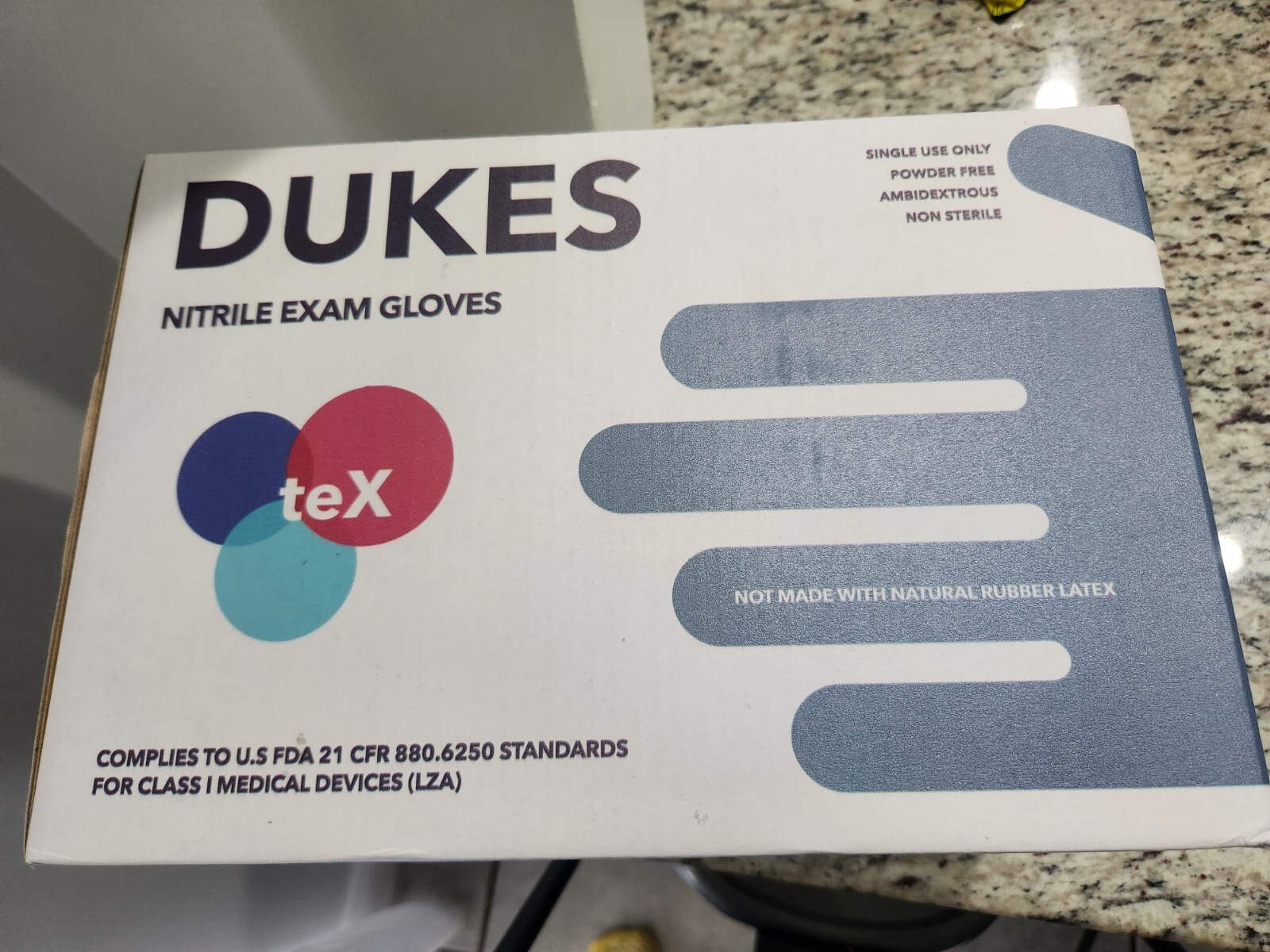 LARGE-DUKES NITRILE EXAME GLOVES – FOR MEDICAL & GENERAL USE (CASE OF 10 boxes) 