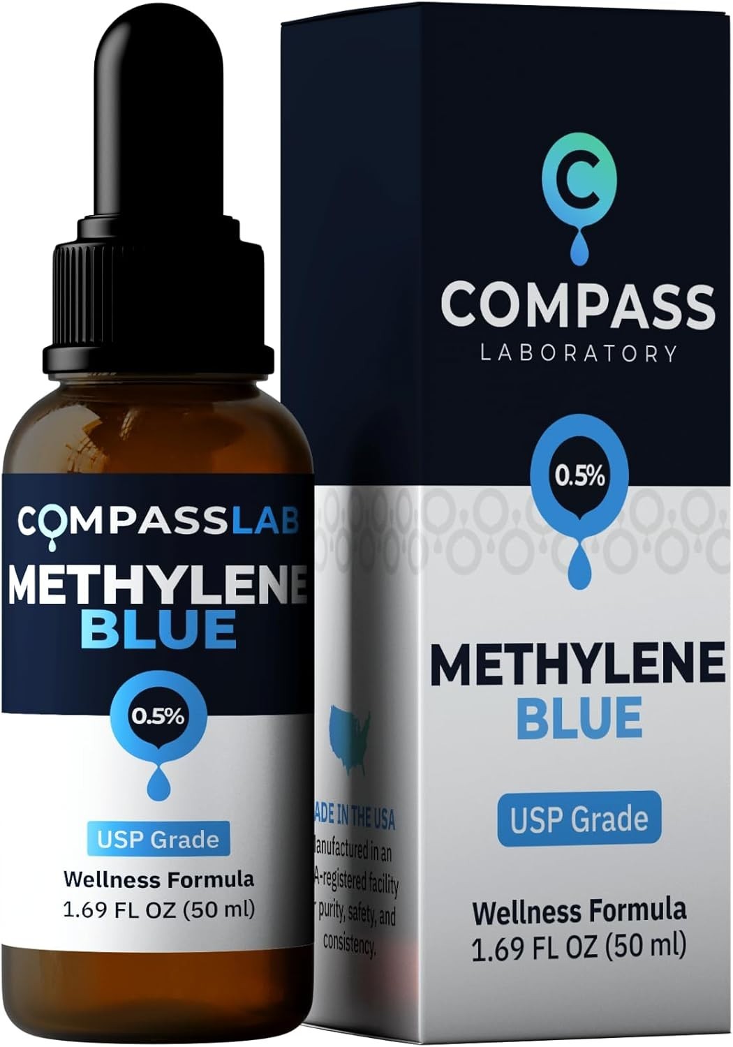 MB 0.5%,50mL- Glass Bottle- Compass Laboratory