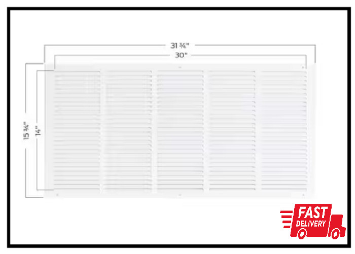 30 In. X 14 In. Steel Return Air Grille