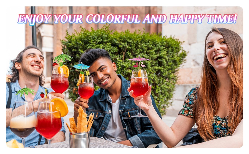 160 Pcs Cocktail Drink Decoration Accessories 60 Drink Cocktail Umbrellas 100