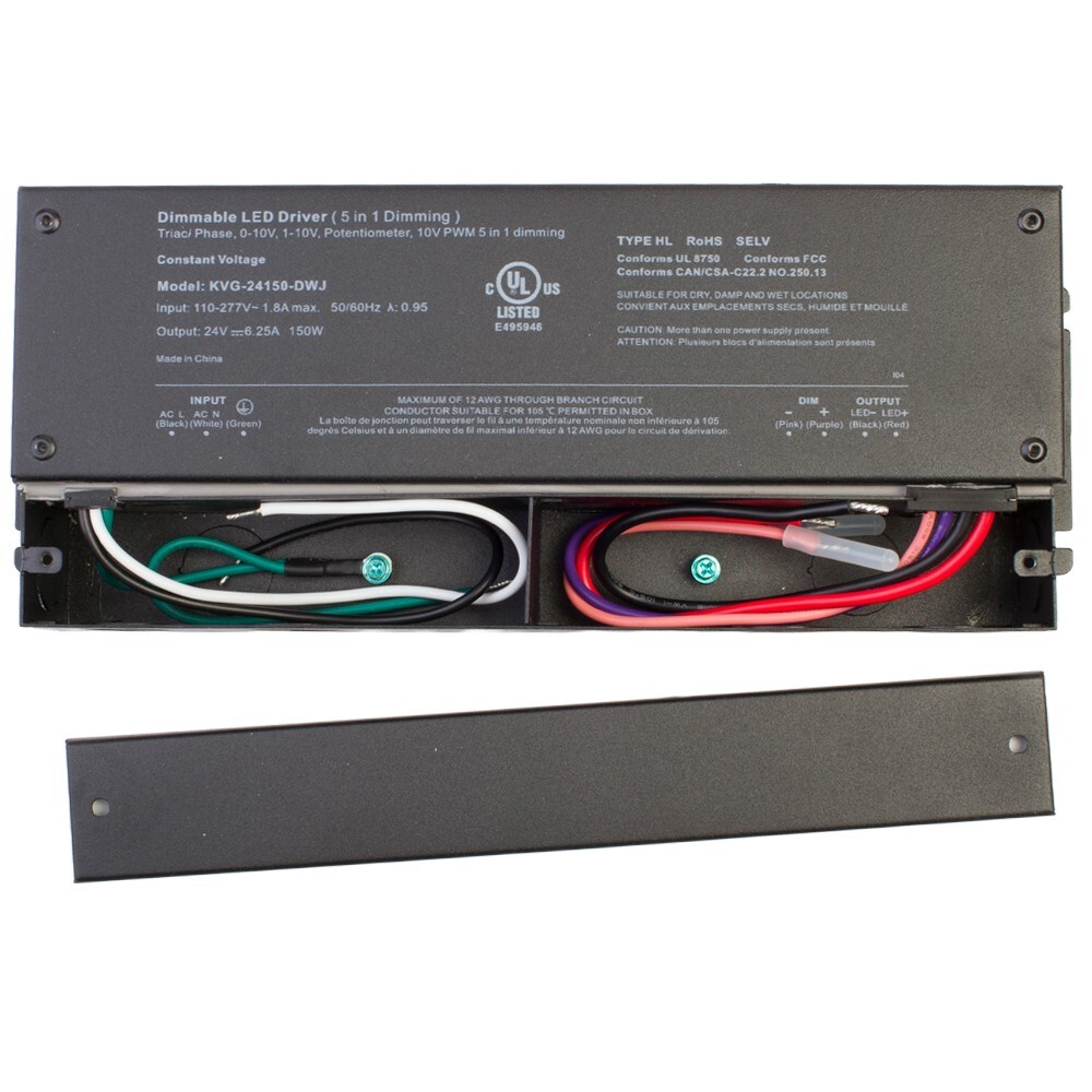 LEDUPDATES 24V 150W TRIAC 0-10v DIMMABLE POWER SUPPLY LED DRIVER UL LISTED