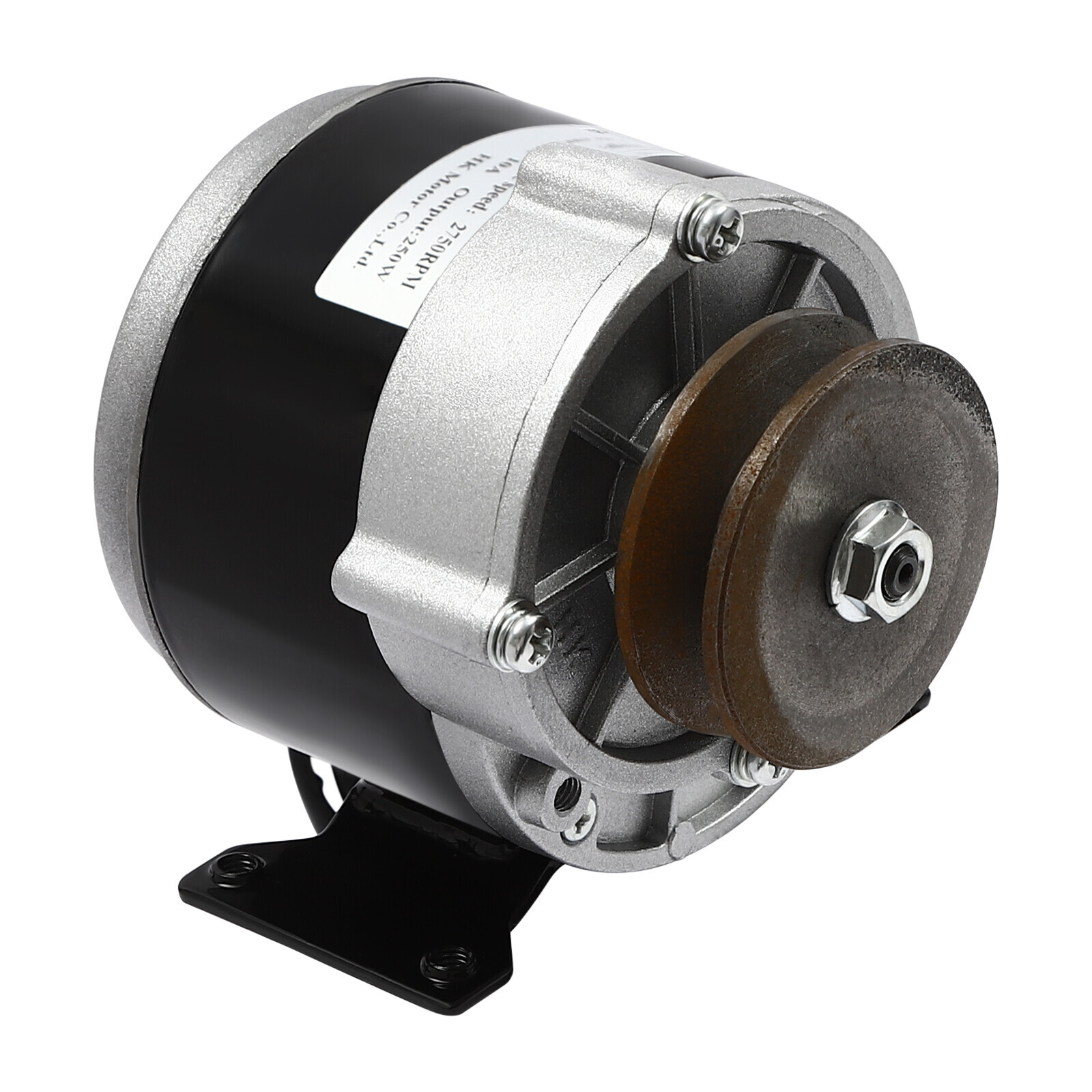 250W Gear Electric Motor Gear Motor Brushed Reduction Motor w/ Belt Pulley 36VDC