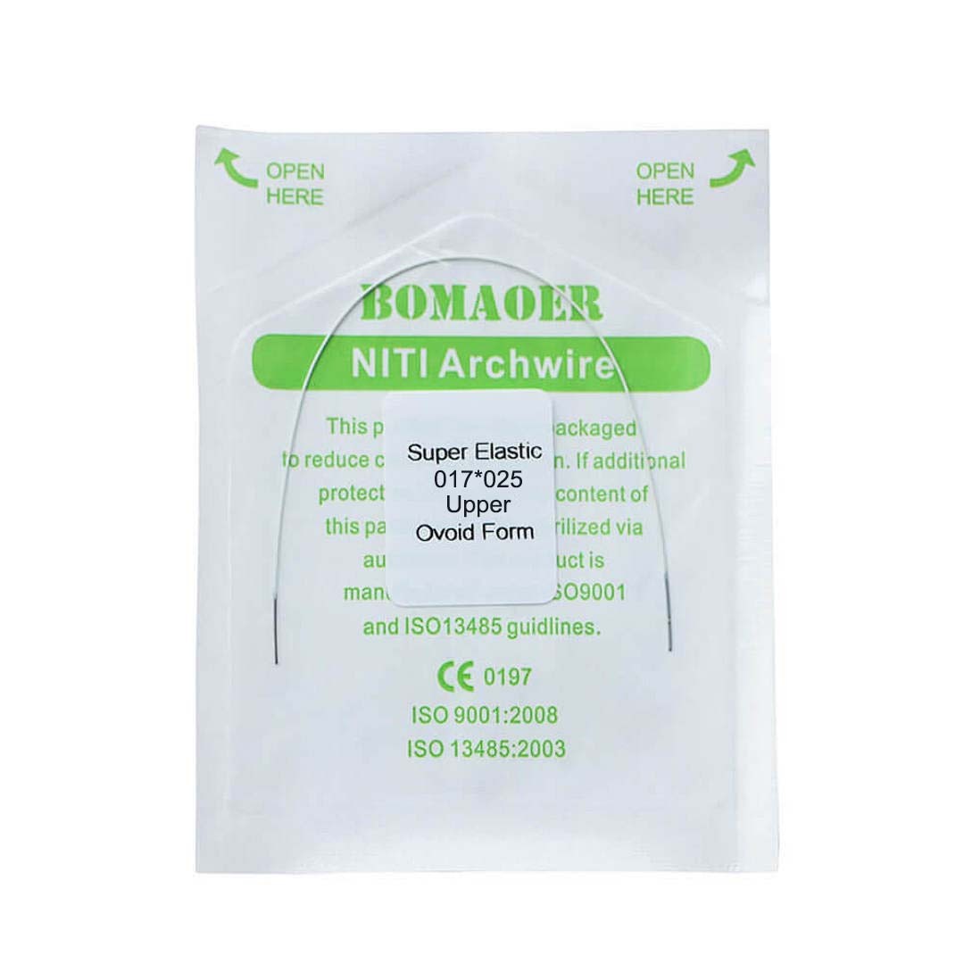 10×Dental Orthodontic Niti Rectangular Arch Wires Tooth Color Coated 17×25Upper