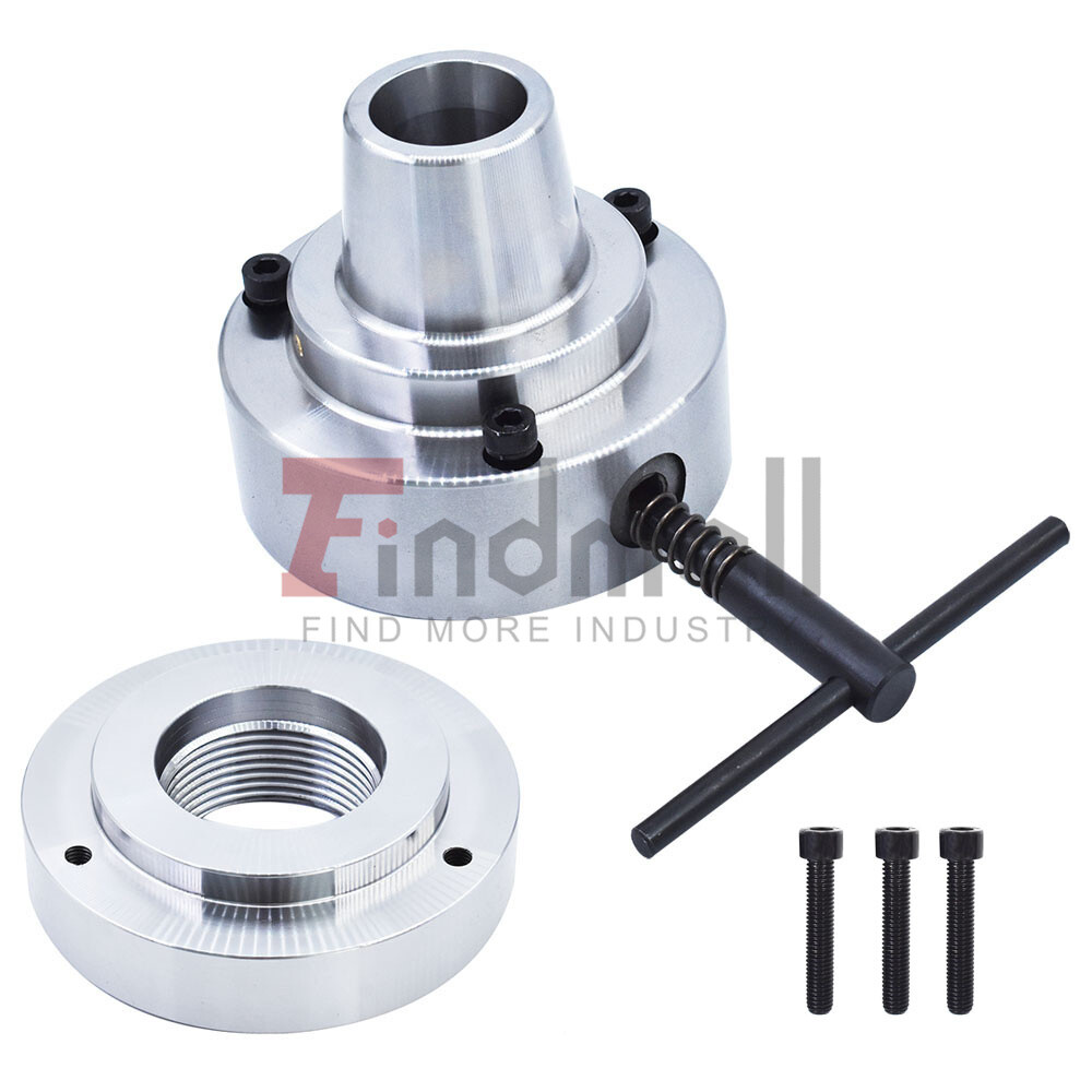 5C Collet Lathe Chuck 2-1/4″ x 8 Threaded Hole Connection Plate 5″