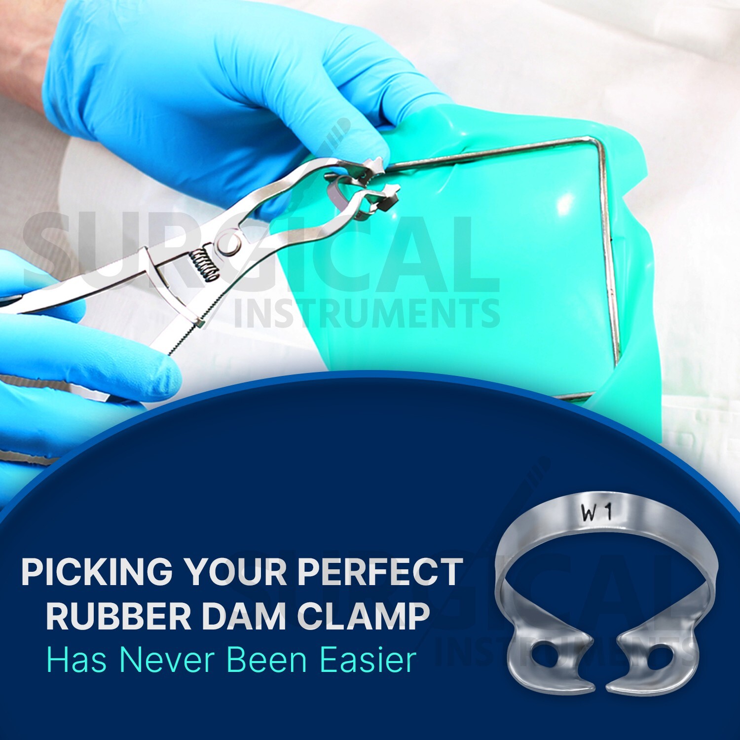 10 Pcs Endodontic Rubber Dam Clamps #W1 Stainless Surgical Dental German Grade