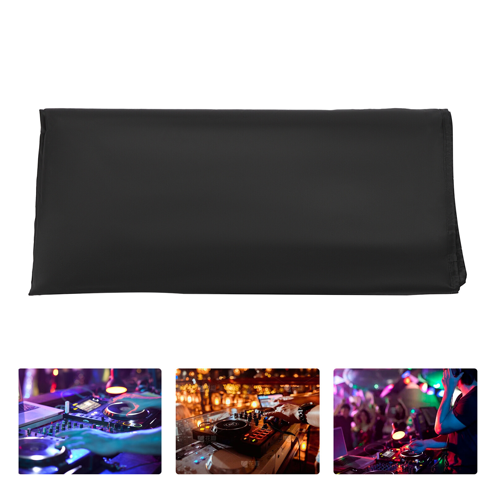 DJ Display Stand Scrim Oxford Cloth Black 47.6 × 23.6 × 45.3 in Straps