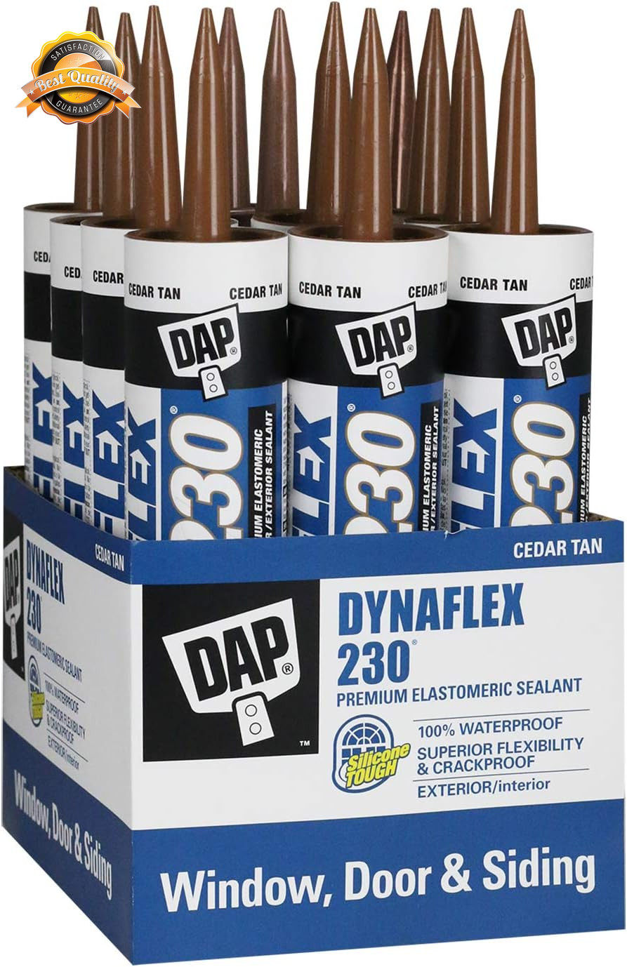12 Pack 10.1 Oz Cedar Tan Window Door Trim Sealant Adhesive Caulk