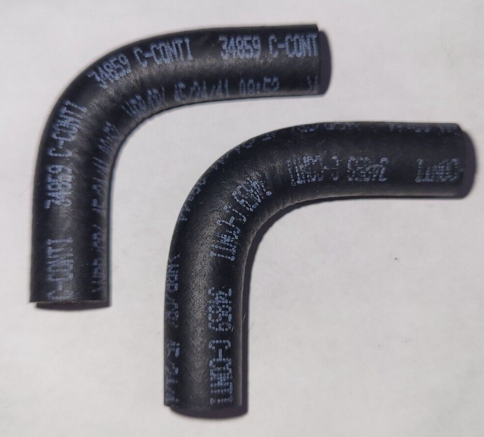 Lot of 2 New 3/8 x 1/8 ID Fuel Lines Molded Elbow 90 Degree 34859 Continental